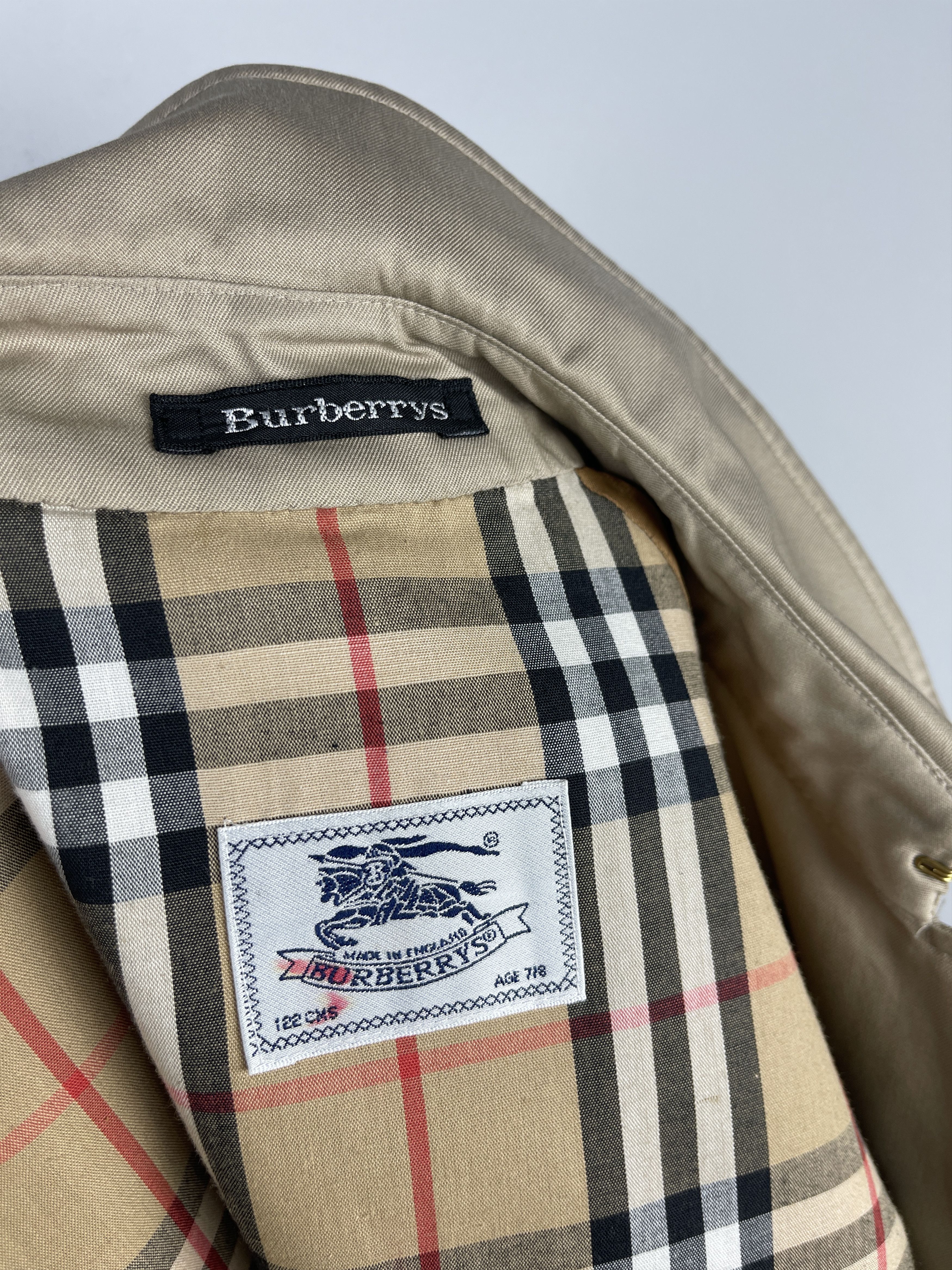 Burberry Burberrys Trench Coat Kids 7-8 Years Size US XXS / EU 40 - 6 Thumbnail