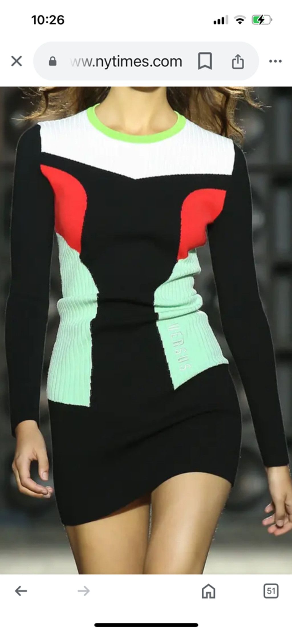 Versus Versace Women's Versus Versace Knit Dress, Size S, Black & Red Size S / US 4 / IT 40 - 15 Thumbnail
