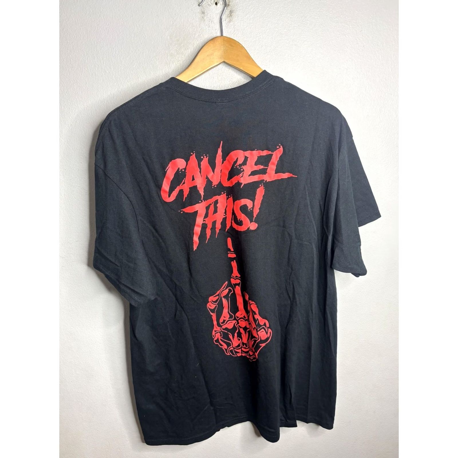 Gildan Dead Reckoning Shirt Mens XL Black Graphic Cancel This Skeleton T-Shirt Size US XL / EU 56 / 4 - 3 Thumbnail