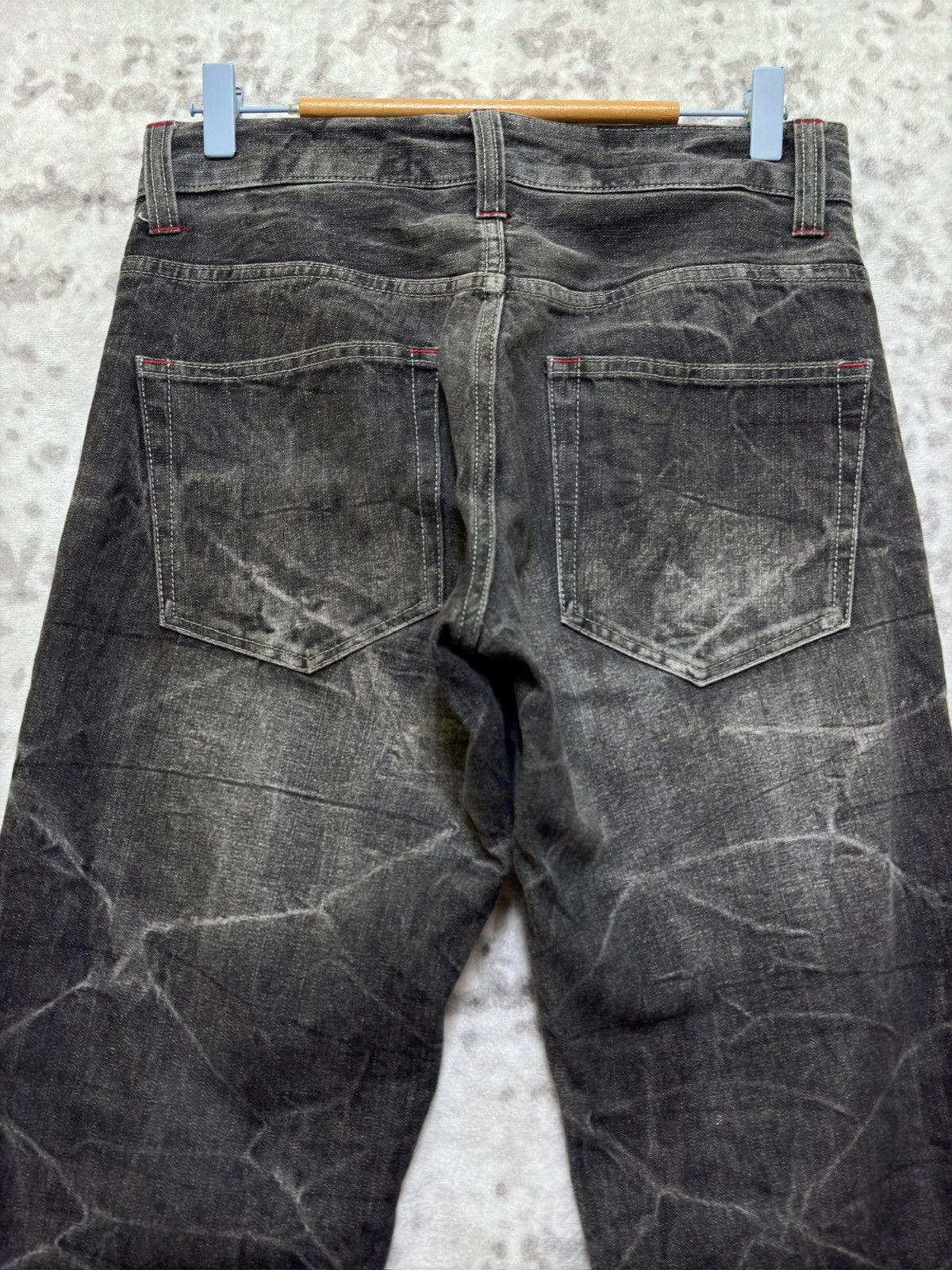 If Six Was Nine Y2K Wild Life Streetwear Poem Print Black Grey Jeans Size US 31 - 9 Thumbnail
