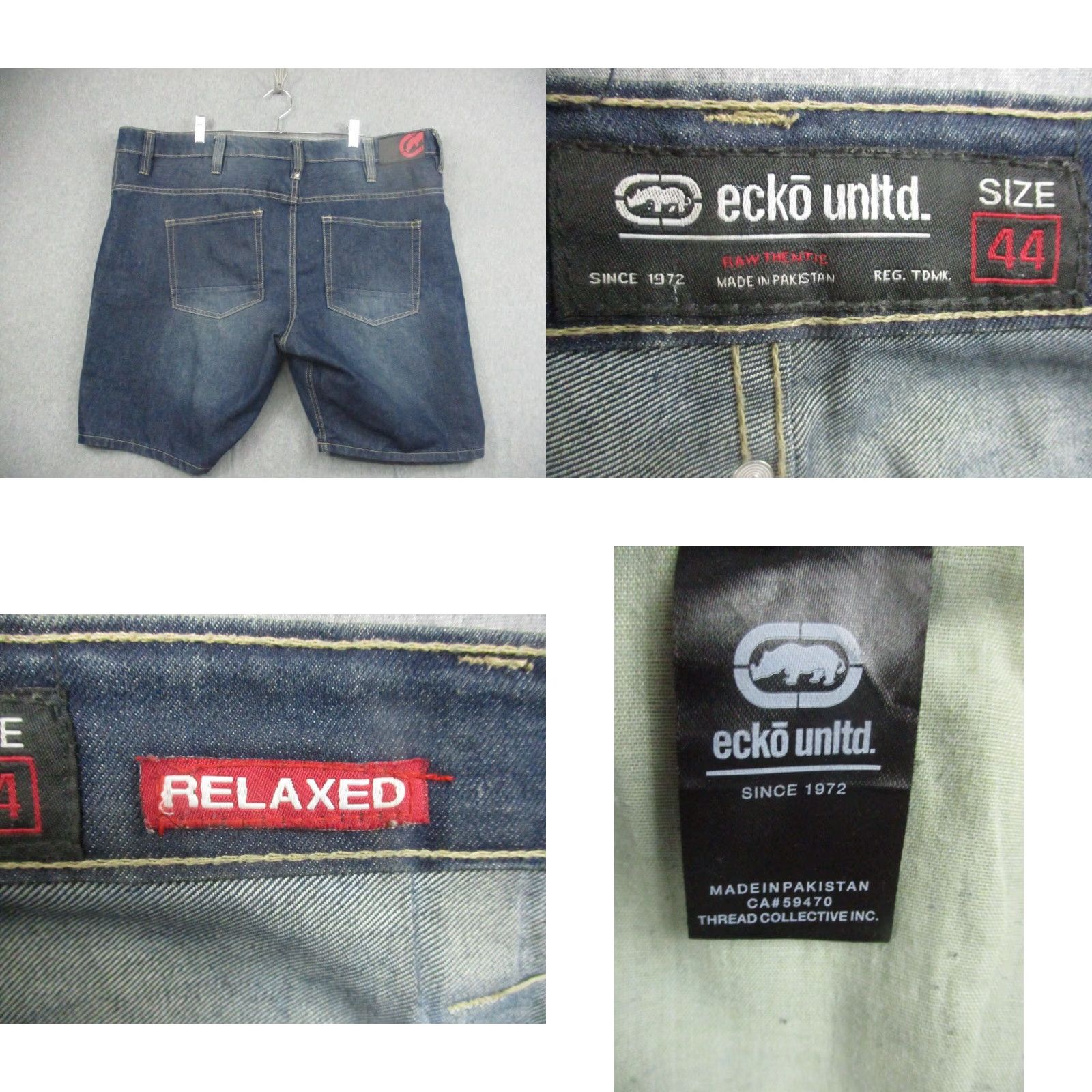 Ecko Unltd. VINTAGE Ecko Unltd Jeans Shorts Denim 44 Baggy Relaxed Wide Leg Men 44 Blue Cotton Denim 5-Pocket Hip Hop Retro 90s Boys Mens Shorts Size US 44 / EU 60 - 8 Thumbnail