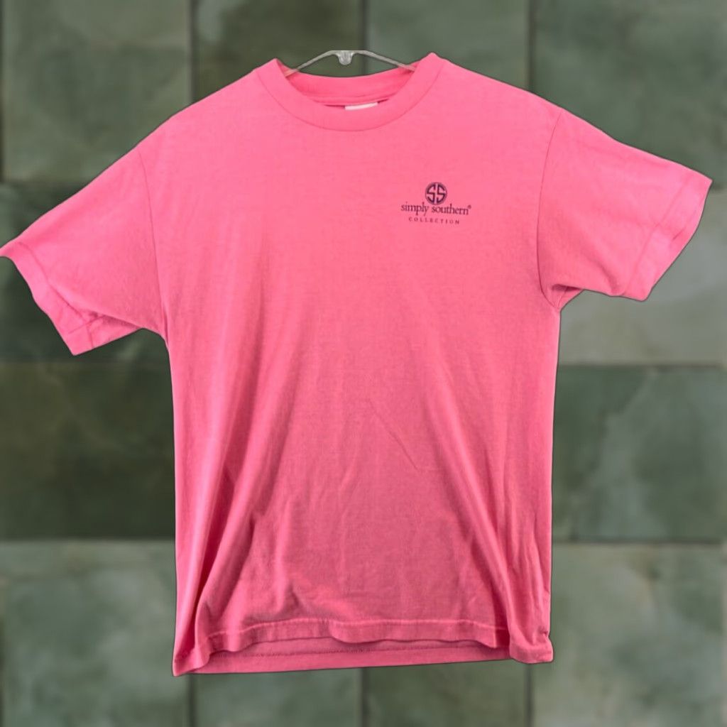 Vintage Simply Southern Womens TShirt Medium Pink South Carolina Size M / US 6-8 / IT 42-44 - 1 Thumbnail