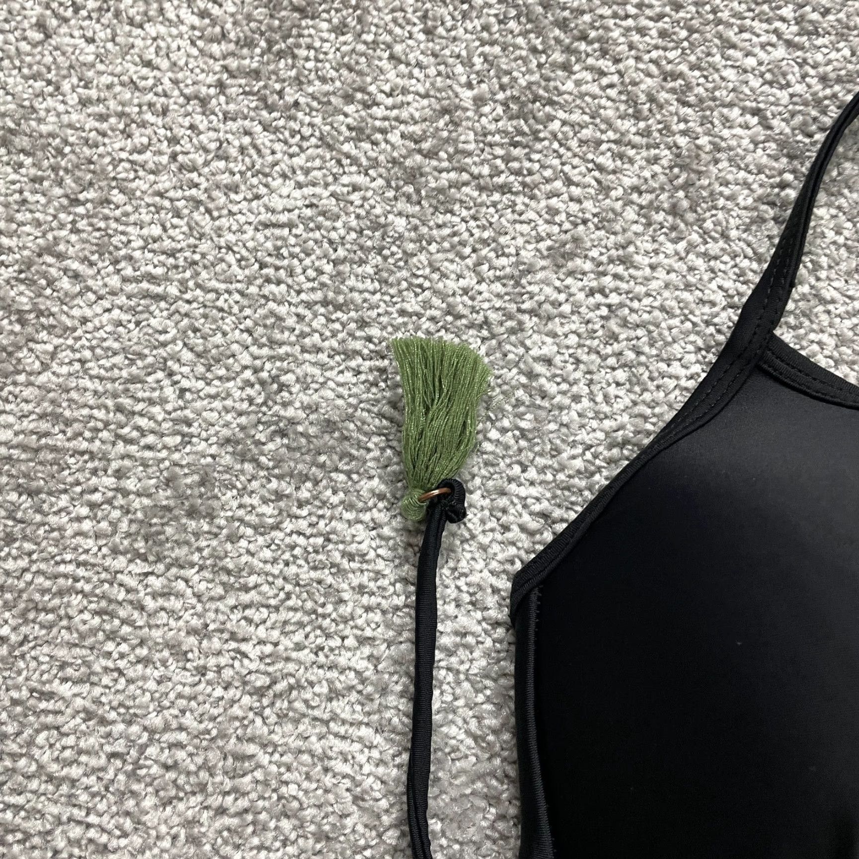 Vintage Unbranded Bikini Top Women S Black Floral Embroidered Padded Tassels Spaghetti Strap Swimsuit Top Beach Ready Size S / US 4 / IT 40 - 5 Thumbnail