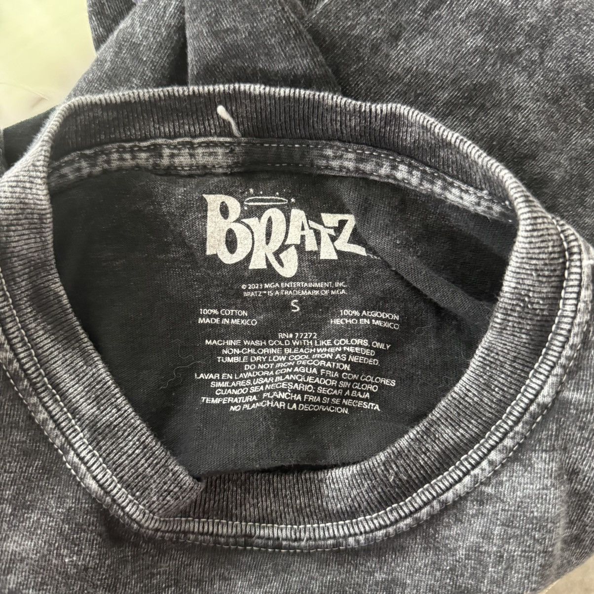 Other BRATZ Y2K Vibes Dark Grey Acid Wash Reworked Graphic Tee Size S / US 4 / IT 40 - 9 Thumbnail