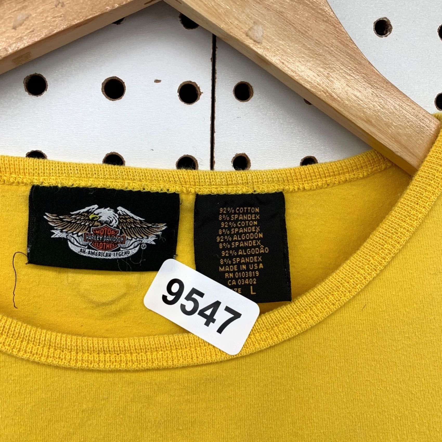 Harley Davidson VINTAGE Harley-Davidson Shirt Womens Large Yellow Embroidered USA T-Shirt Size L / US 10 / IT 46 - 6 Thumbnail