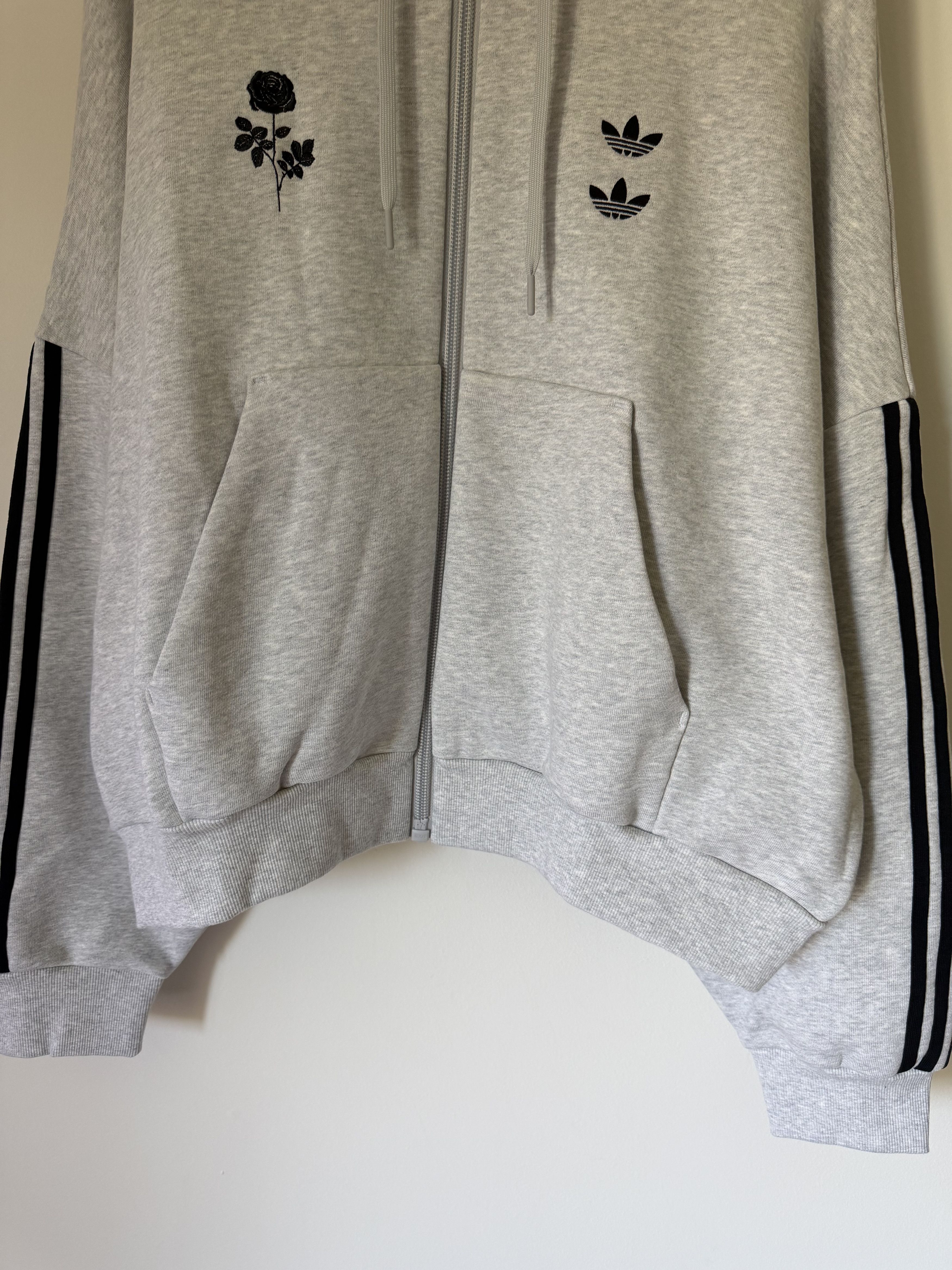 Adidas × Willy Chavarria Willy Chavarria Adidas Full Zip Hoodie in Gray Size US L / EU 52-54 / 3 - 3 Thumbnail