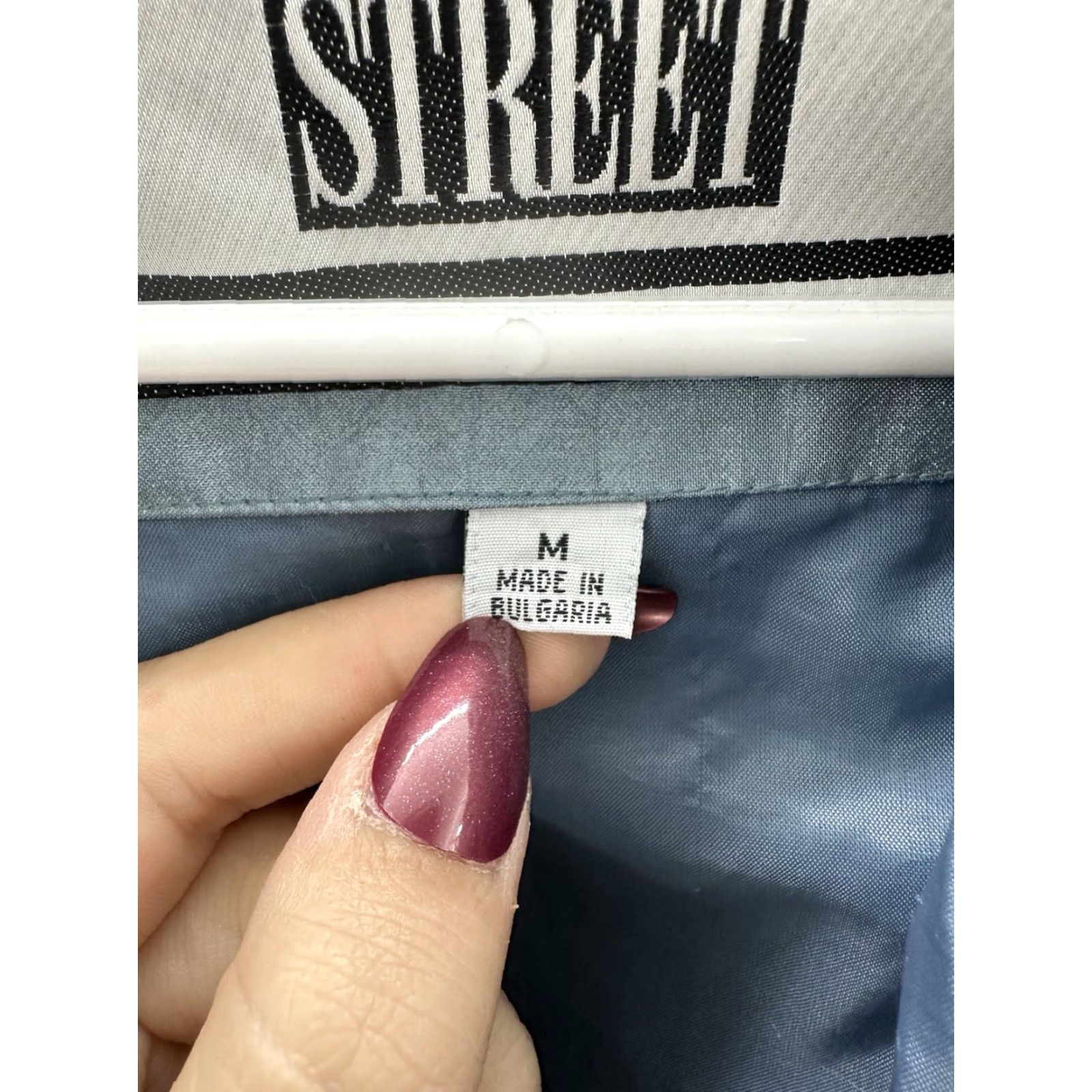 Vintage Fleet Street Womens Jacket Size Medium Blue Double Closure Zip Up Lined Collared Jacket Size M / US 6-8 / IT 42-44 - 7 Thumbnail