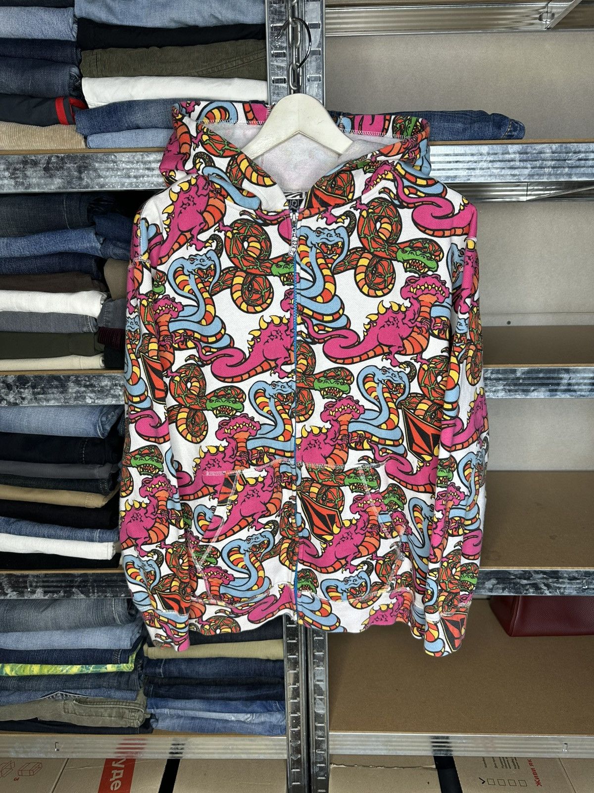 Volcom Volcom Snake Dragon Hoodie Full Zip All Over Print Graphic Size US M / EU 48-50 / 2 - 1 Thumbnail