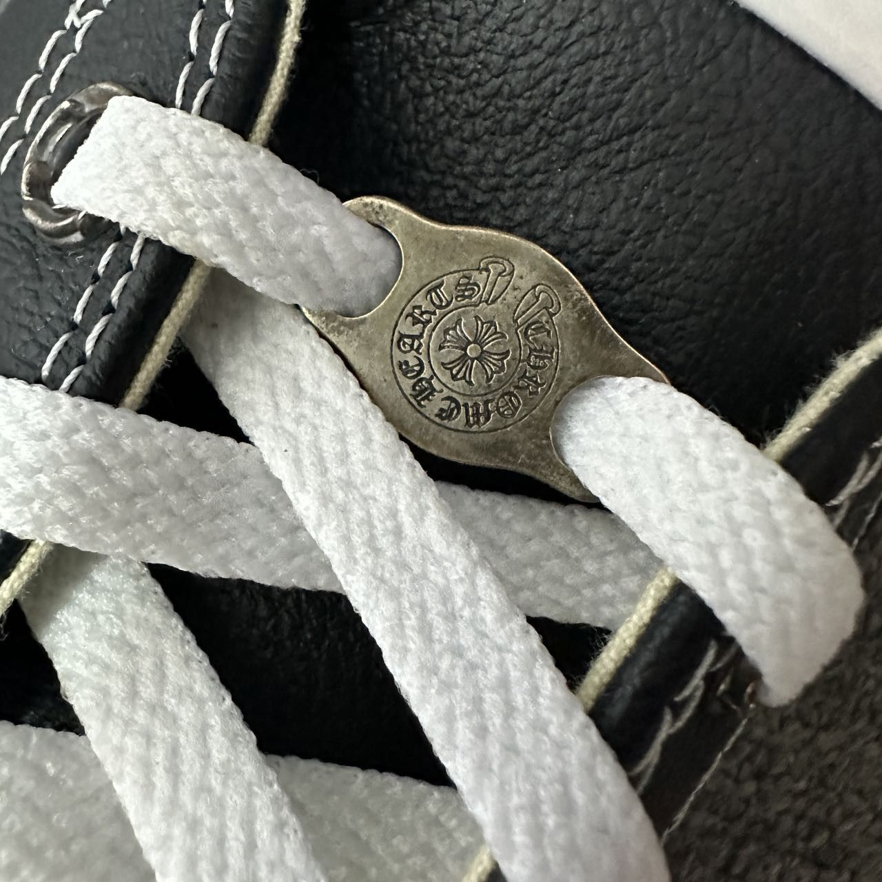 Chrome Hearts Chrome Hearts Converse Silver Sword Leather High-Top Sneaker Size US 11 / EU 44 - 9 Thumbnail