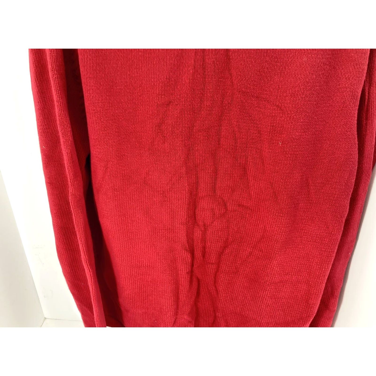 Vintage VINTAGE L.L. Bean Sweater Mens Cotton Red 1/4 Zip Mock Neck Size M Hong Kong Pullover Winter Knitted Size US M / EU 48-50 / 2 - 7 Thumbnail