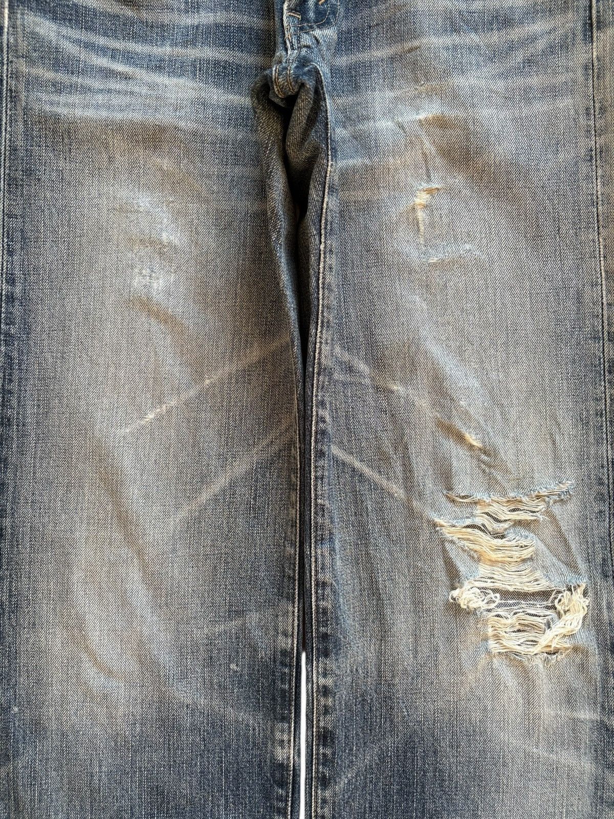 LVC × Levi's × Levi's Vintage Clothing Vintage 90s Levis 510 Mud Wash Distressed Rip Baggy Jeans Size US 30 / EU 46 - 5 Thumbnail