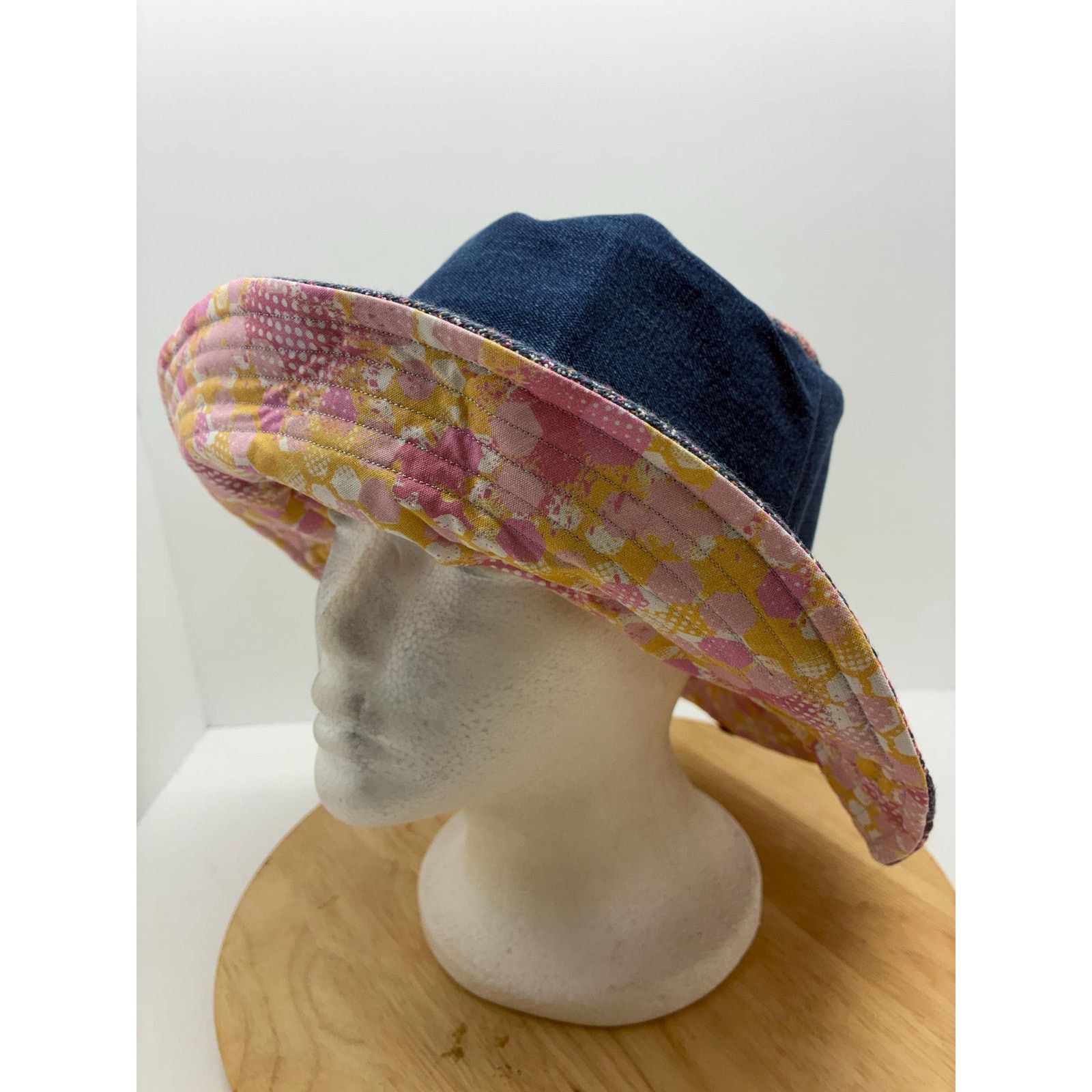 Other The Bloom — Upcycled Denim & Floral Sparkle Bucket Hat Size ONE SIZE - 10 Thumbnail