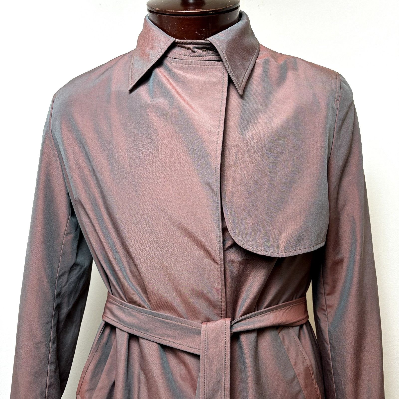 Other YULI Women's Size S-M US Fit Collared Trench Coat Brown Lon Size S / US 4 / IT 40 - 14 Thumbnail