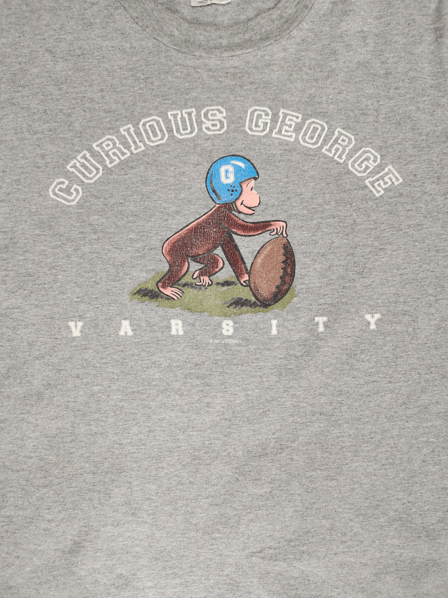 Vintage Vintage 90's Curios George Varsity 1997 T-Shirt Size US XL / EU 56 / 4 - 3 Thumbnail