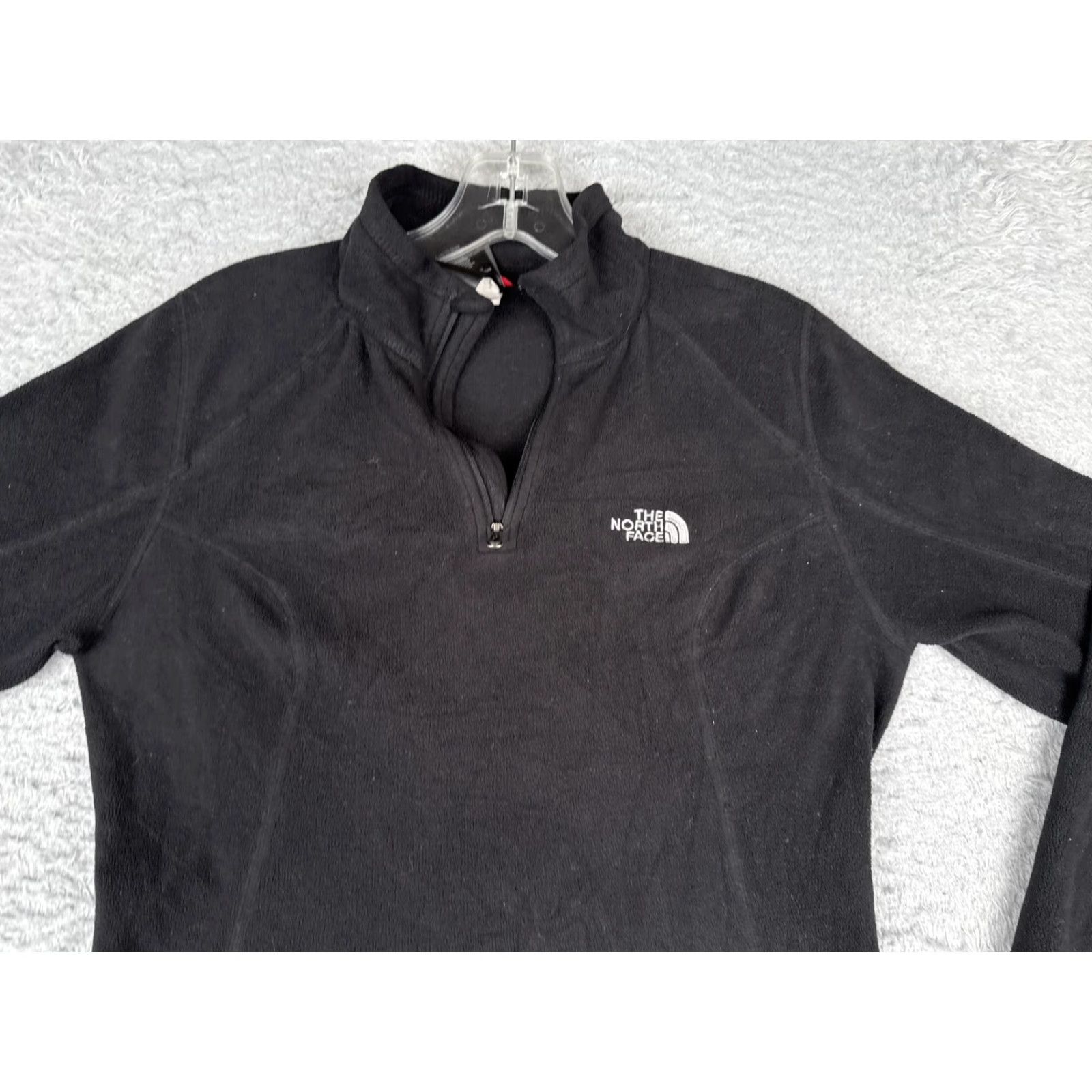 The North Face The North Face Fleece Pullover Womens Small Black 1/4 Zip Mock Neck Hiking Top Size S / US 4 / IT 40 - 4 Thumbnail