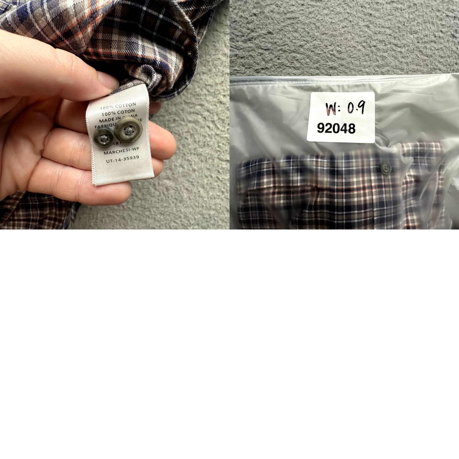 UNTUCKit UNTUCKit Marchesi Wrinkle Free Plaid Long Sleeve Button Shirt Mens Large Gray Size US L / EU 52-54 / 3 - 8 Thumbnail