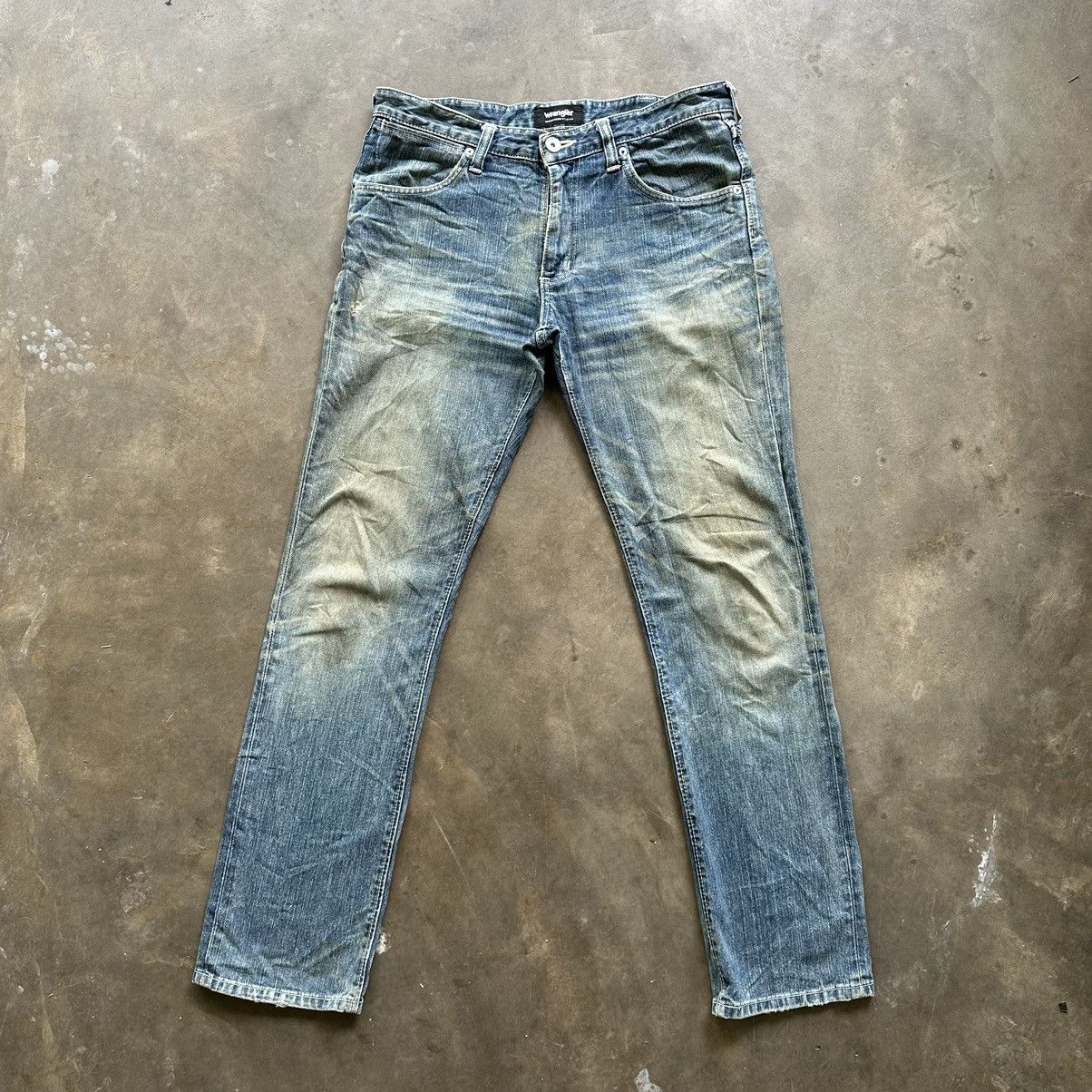 Japanese Brand W34 🔥 Vtg Wrangler Faded Distressed Sick Denim Jean Pant Size US 34 / EU 50 - 1 Thumbnail