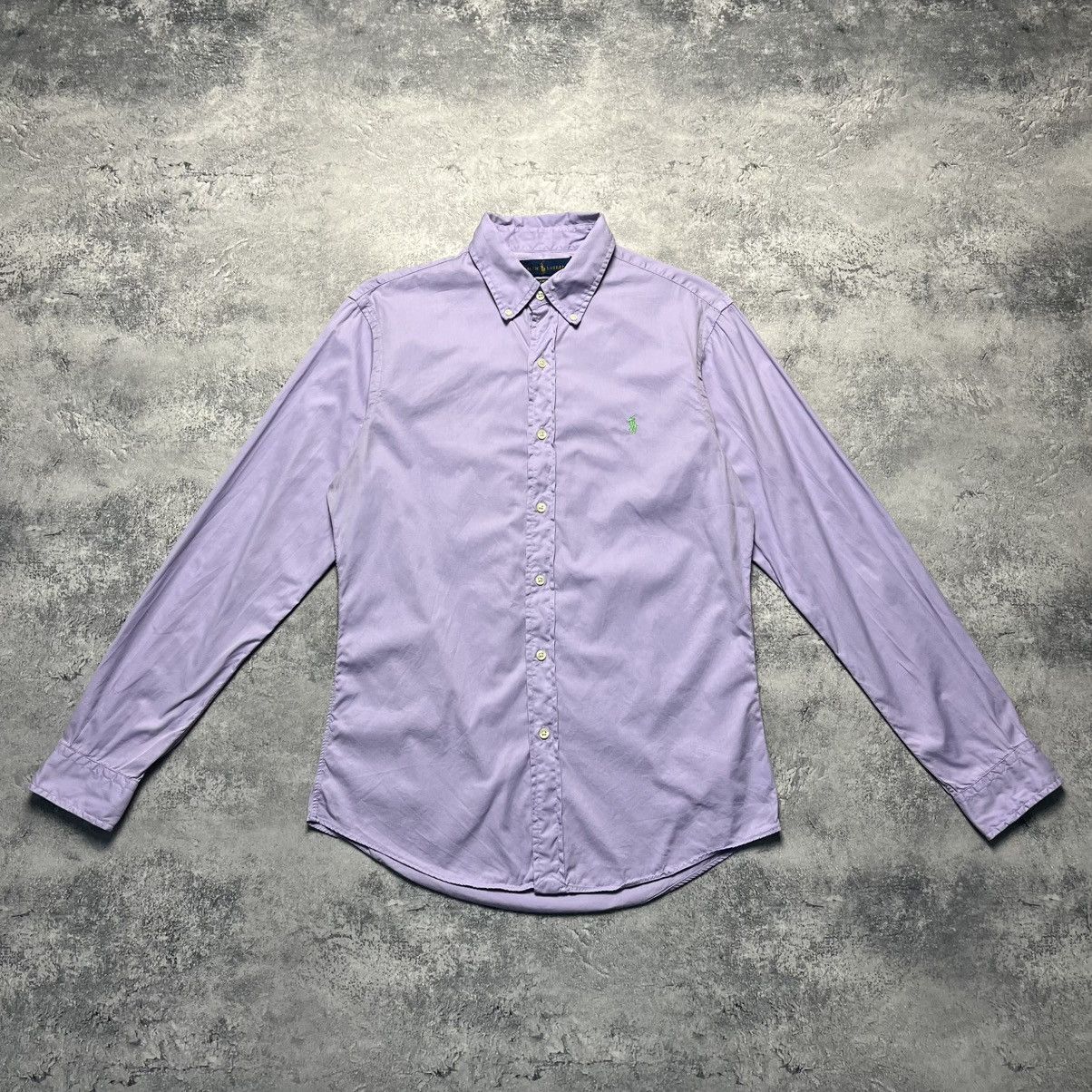 Ralph Lauren × Vintage Ralph Lauren Purple Shirt Button Down Long Sleeve Luxury Size US M / EU 48-50 / 2 - 1 Thumbnail