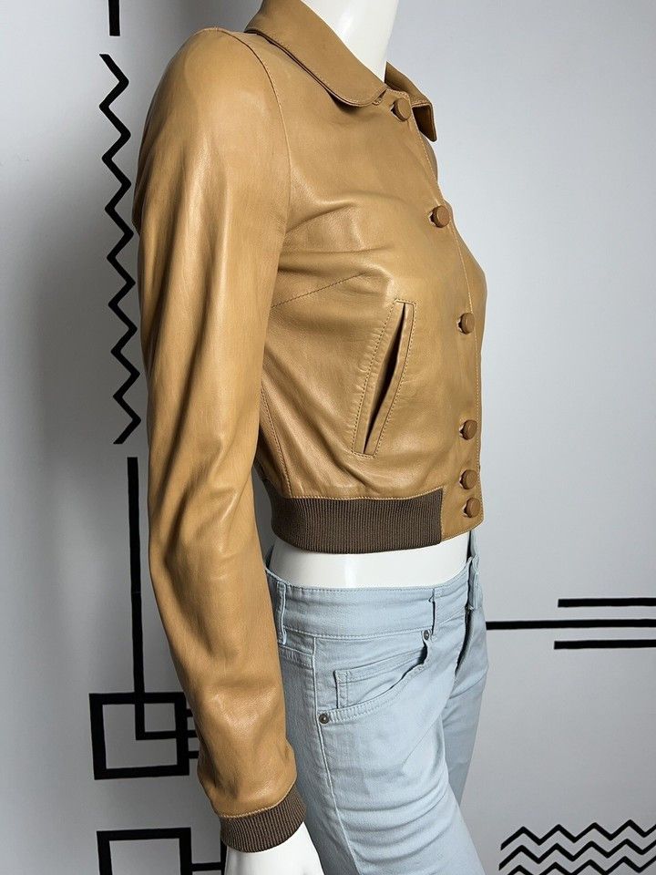 Dolce & Gabbana Dolce&Gabbana Women's Leather Bomber Jacket Size IT 38 /XXS Size XXS / US 00 / IT 34 - 23 Thumbnail