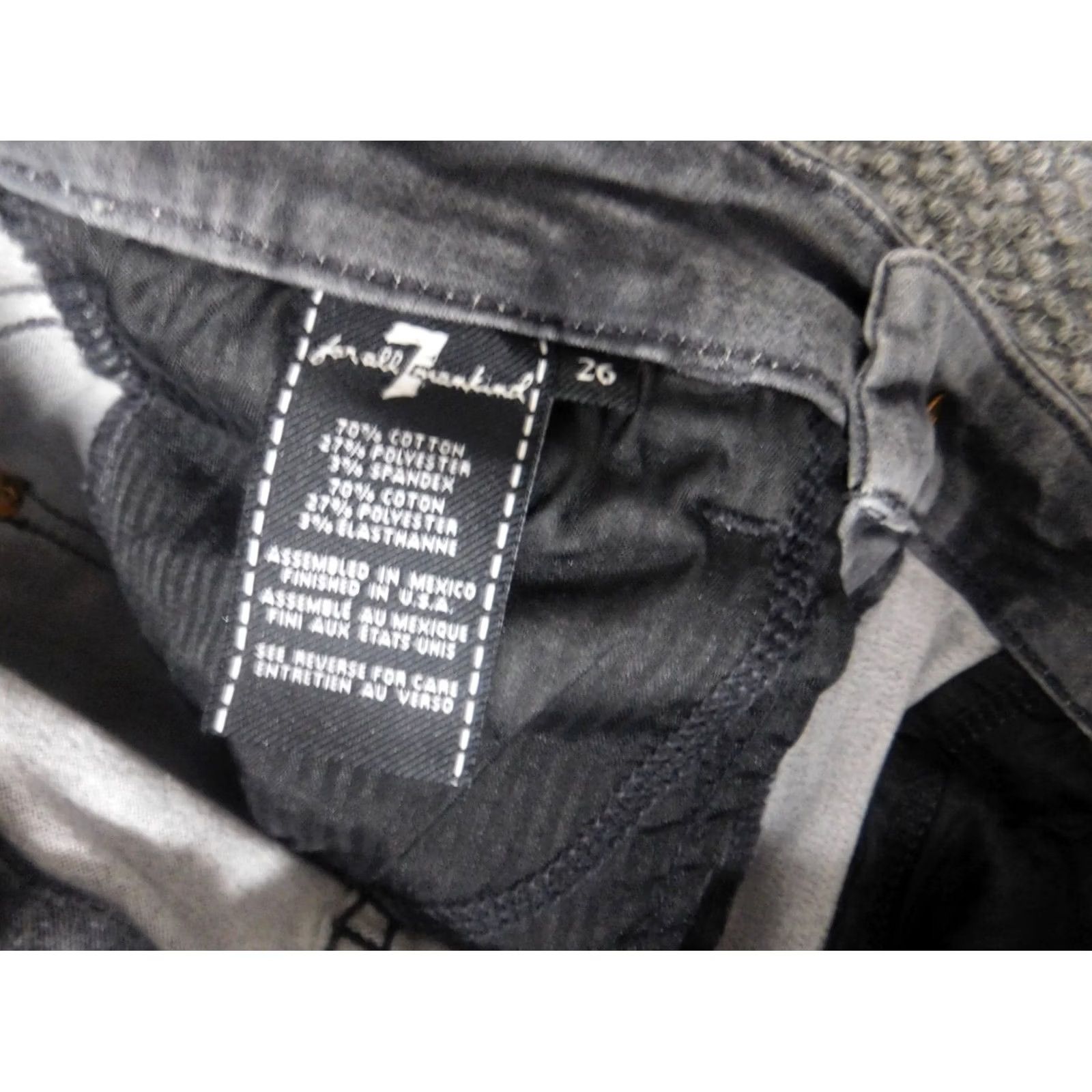 7 For All Mankind 7 for all mankind Womens Jeans 26 gray skinny high waist denim Size 26" / US 2 / IT 38 - 4 Thumbnail
