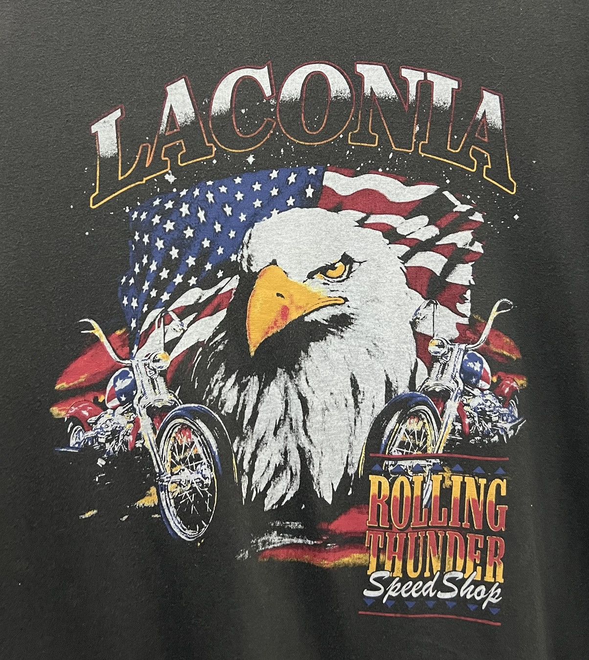 Vintage VINTAGE LACONIA ROLLING THUNDER SPEED SHOP SHIRT Size US XL / EU 56 / 4 - 3 Thumbnail