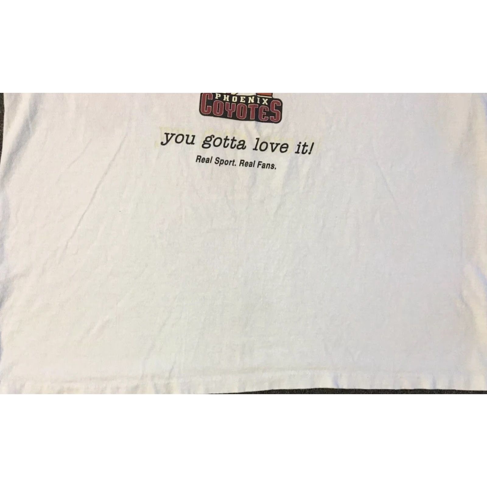 Vintage VINTAGE 90s Phoenix Coyotes T-Shirt XXL White Grunge Joke Smelly Habit Faded Single Stitch Men Short Sleeve USA United States Hockey Size US XXL / EU 58 / 5 - 4 Thumbnail