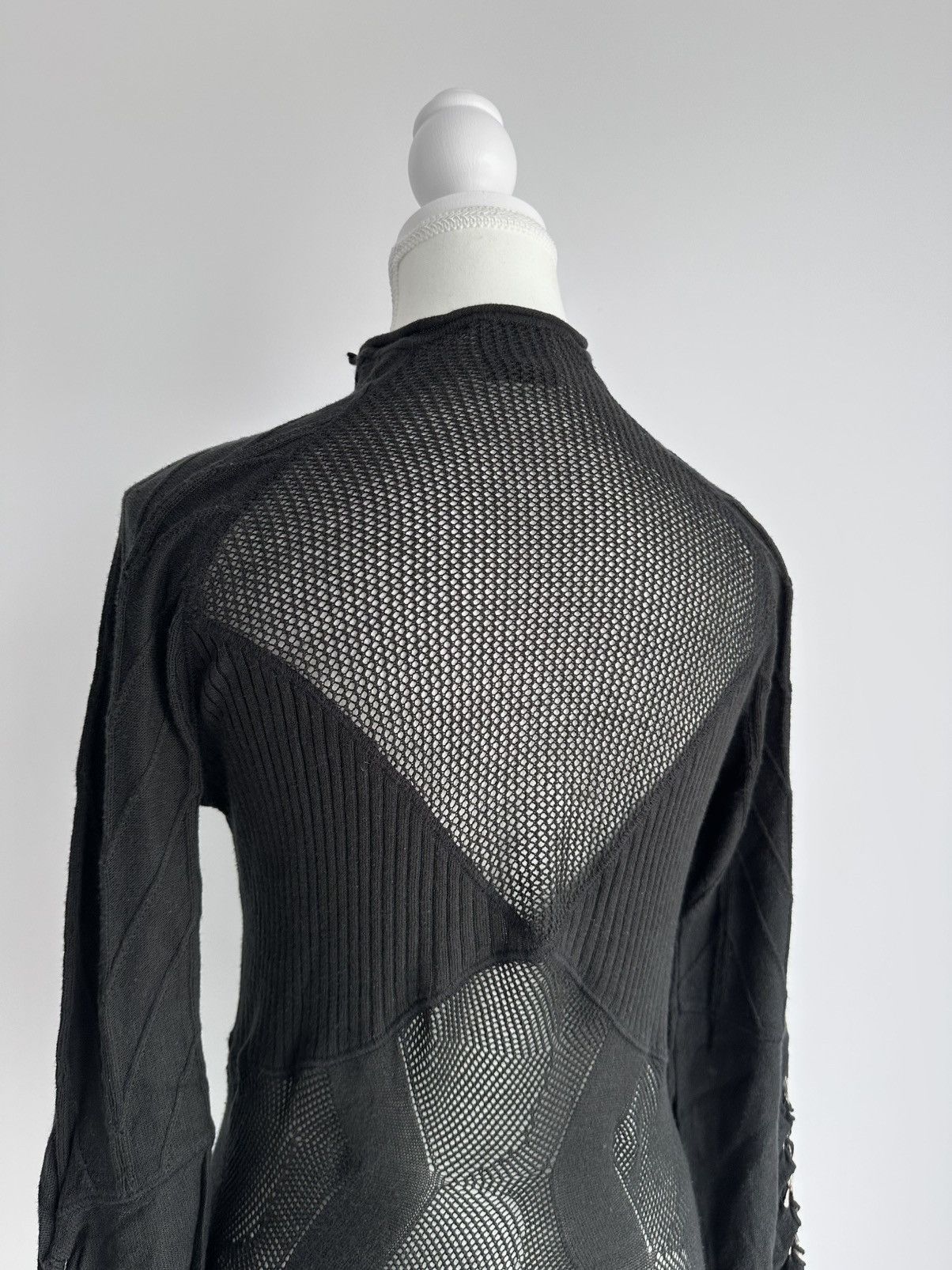 Just Cavalli 00s Just Cavalli Y2K Black Cotton Mini Mesh Dress Sz 46 Size L / US 10 / IT 46 - 9 Thumbnail