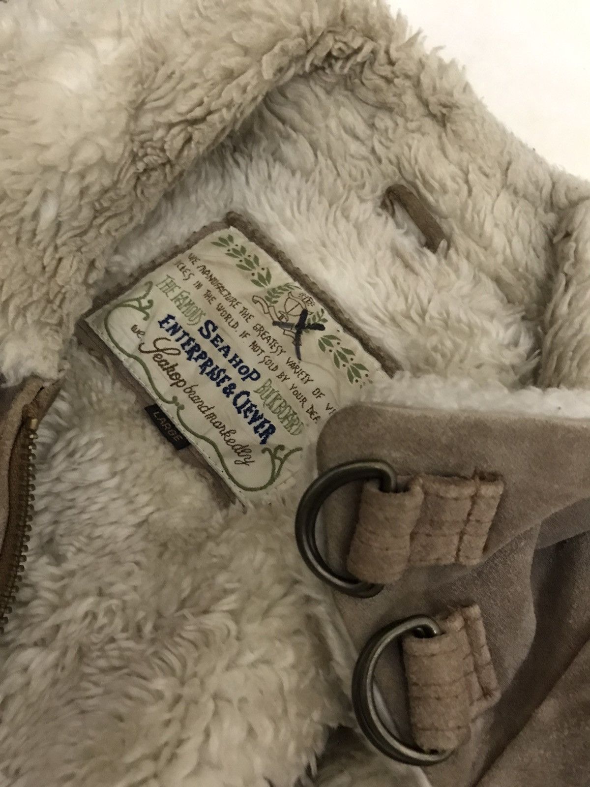 Japanese Brand Vintage Seahop Suede Leather Sherpa Jacket Size US M / EU 48-50 / 2 - 10 Thumbnail