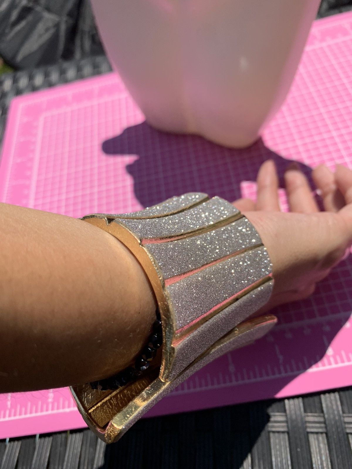 Designer Nadri luxury Greek Hinged wide cuff bangle Sparkling bracele Size ONE SIZE - 7 Thumbnail