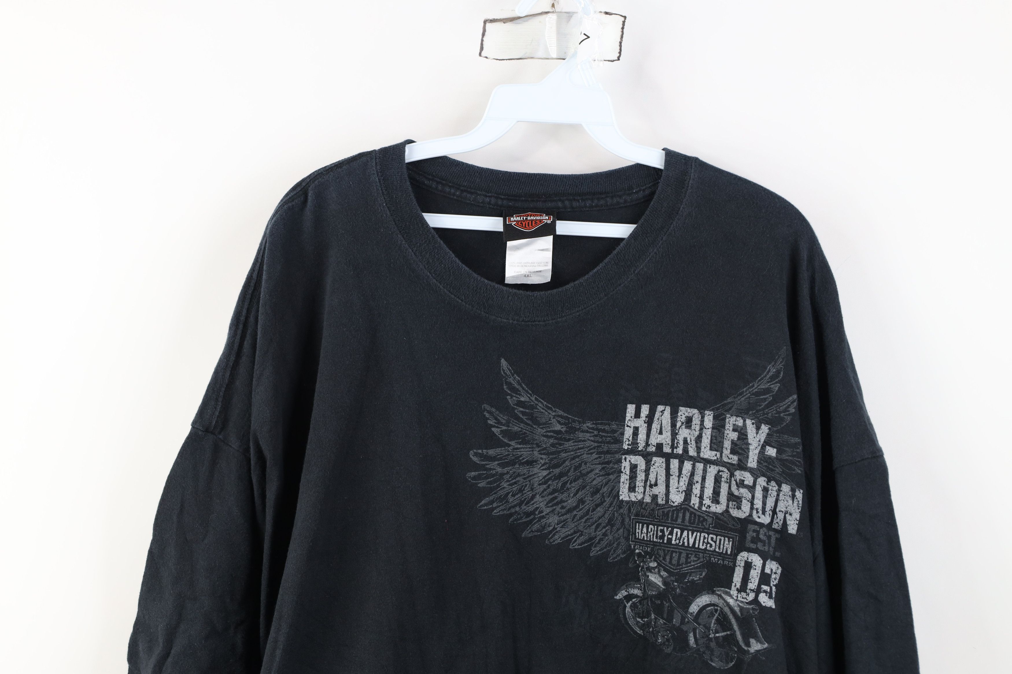 Harley Davidson Vintage Y2K Harley Davidson Spell Eagle Fire Flames T-Shirt Size US XXL / EU 58 / 5 - 2 Thumbnail