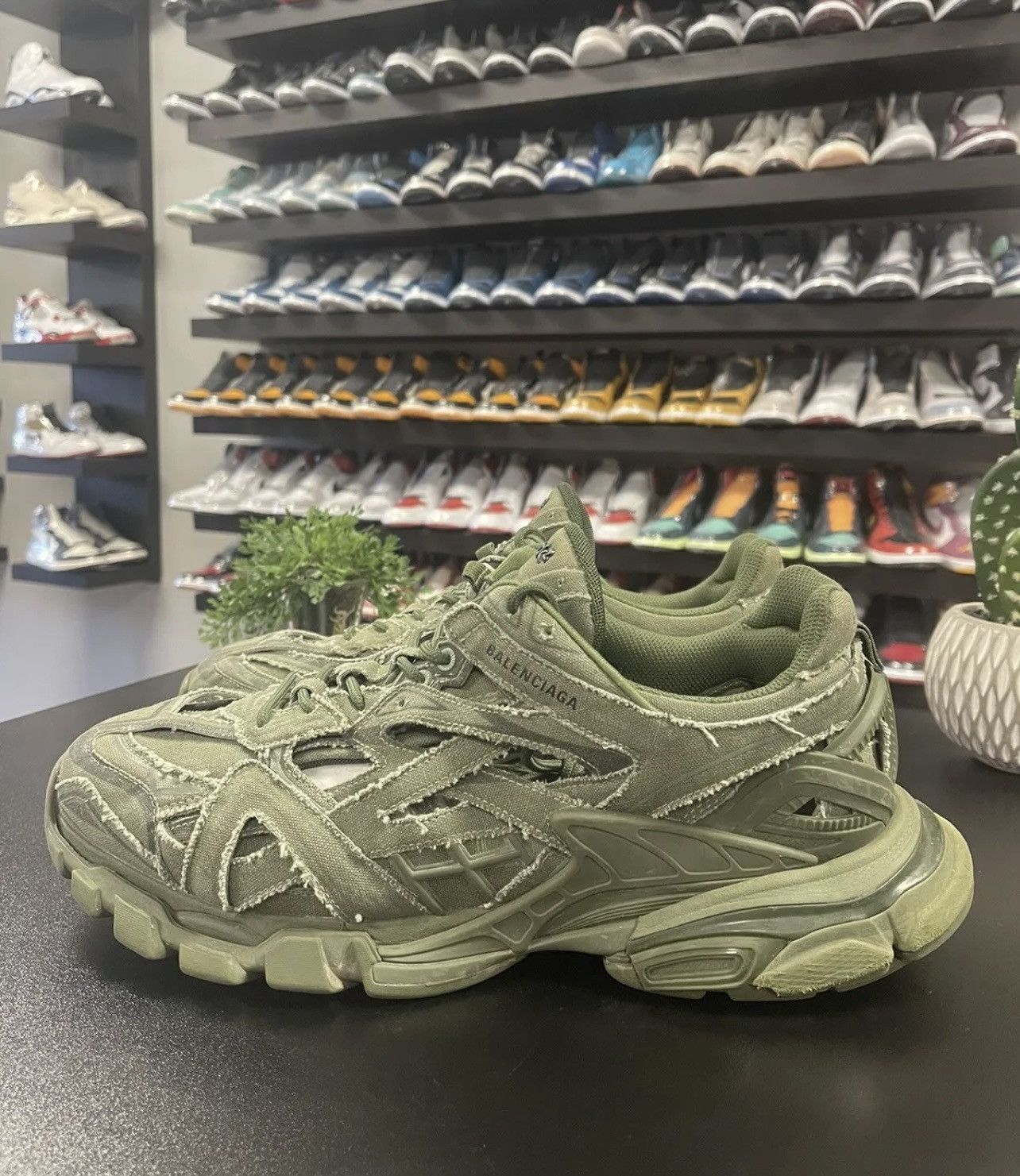 Balenciaga Size 13 - Balenciaga Track2 Sneakers Khaki Green 46EU Size US 13 / EU 46 - 1 Thumbnail
