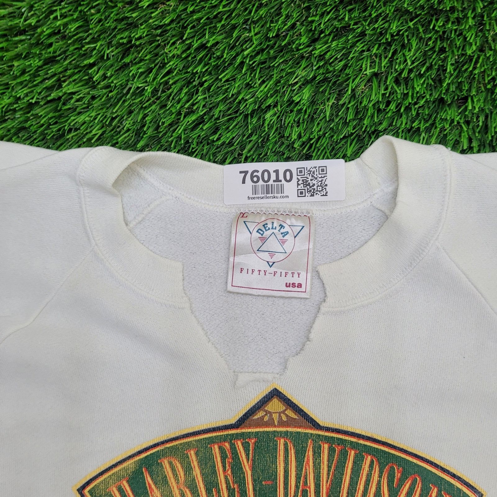 Delta Vintage Harley-Davidson Sweatshirt Womens L 21x23 3D-Emblem Size L / US 10 / IT 46 - 13 Thumbnail