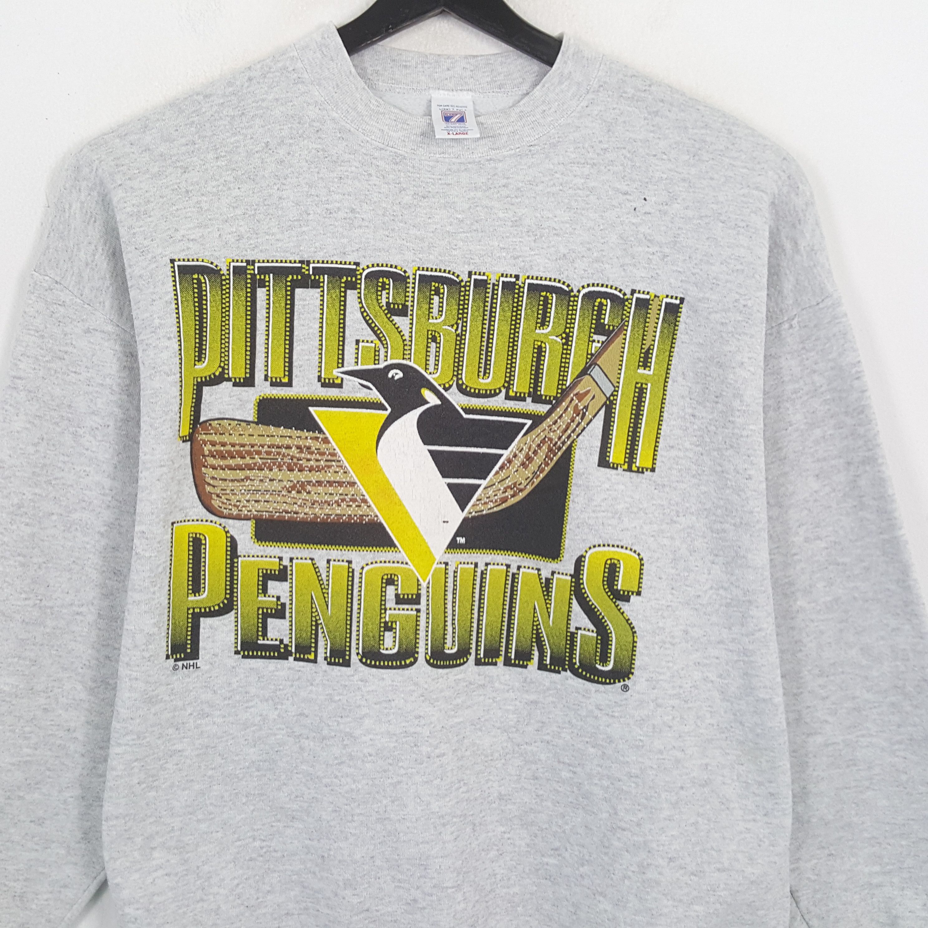Logo 7 × NHL × Vintage PITTSBURGH PENGUINS NHL Team Vintage Sweatshirt Size US L / EU 52-54 / 3 - 2 Thumbnail