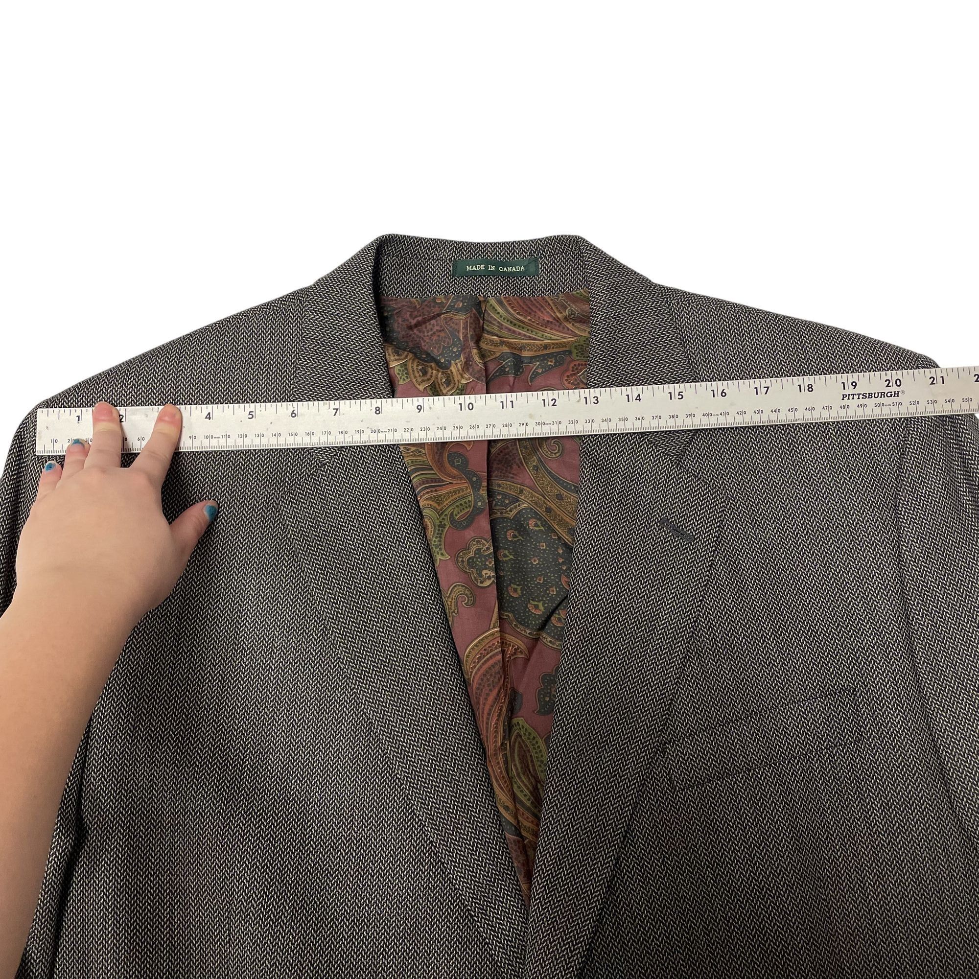Ralph Lauren Vtg Ralph Lauren Sport Coat HERRINGBONE Wool Blazer Size 48R - 10 Thumbnail