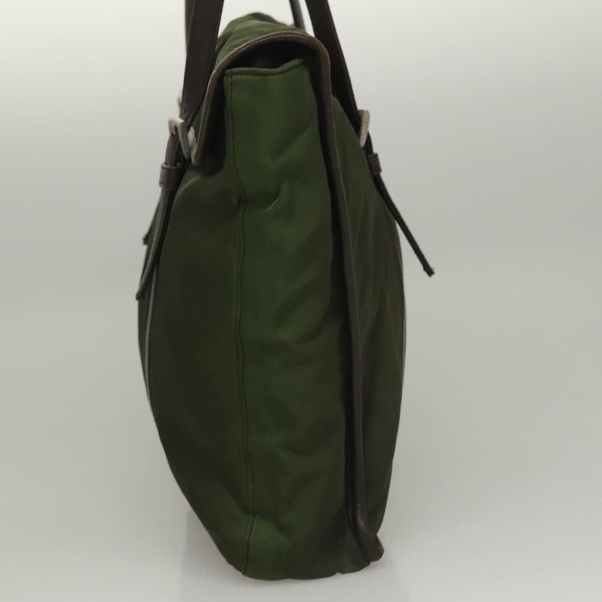 Prada PRADA Tote Bag Nylon Khaki Silver Size ONE SIZE - 4 Thumbnail