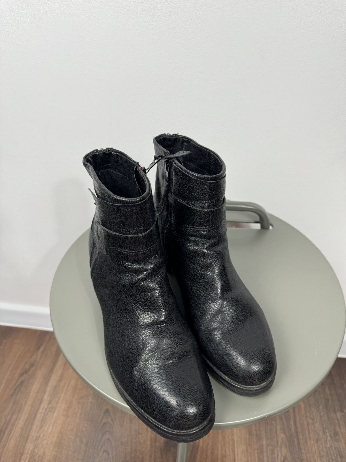 Other Vintage Black Leather Ankle Boots Chunky Heel EU 40 Women’s Size US 9 / IT 39 - 15 Thumbnail