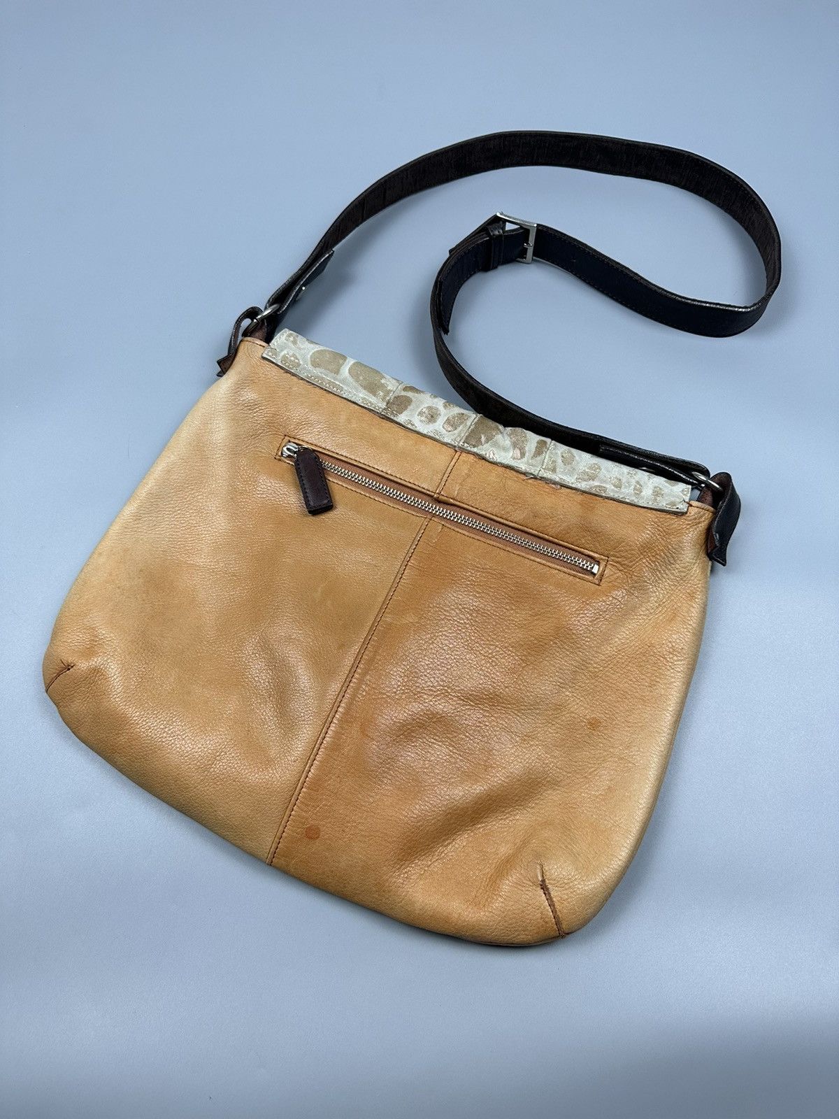Genuine Leather Vintage Custom Made Leather Leopard Shoulder Bags Size ONE SIZE - 2 Thumbnail
