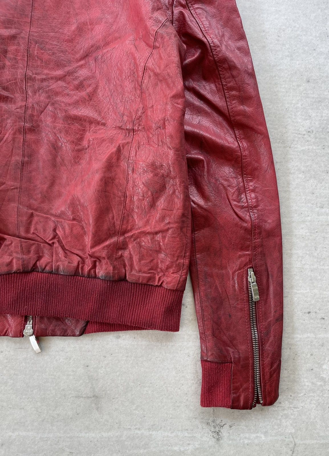 14th Addiction 🔥VINTAGE HARLEM ROUNGE FULL-ZIP BUFFALO LEATHER JACKET Size US M / EU 48-50 / 2 - 8 Thumbnail