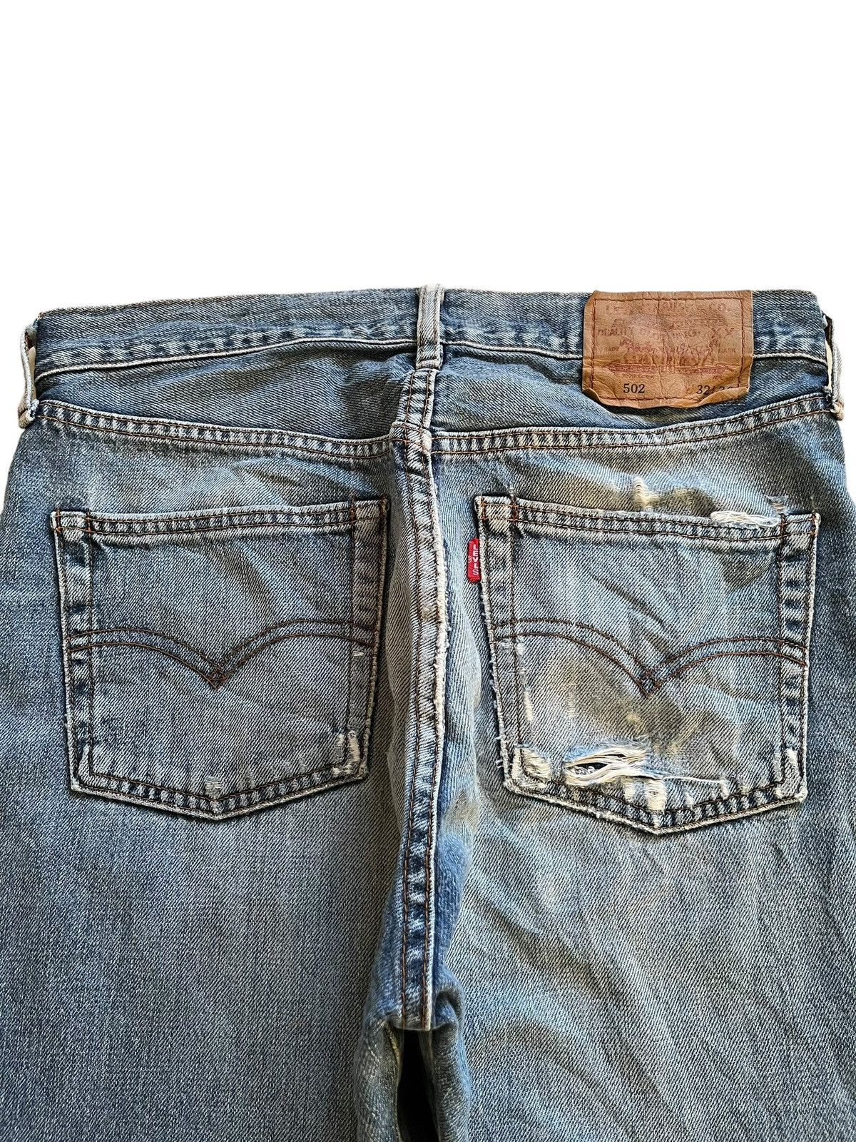 Levi's Vintage 80s Levis 502 Big E Selvedge Baggy Jeans Size US 31 - 9 Thumbnail