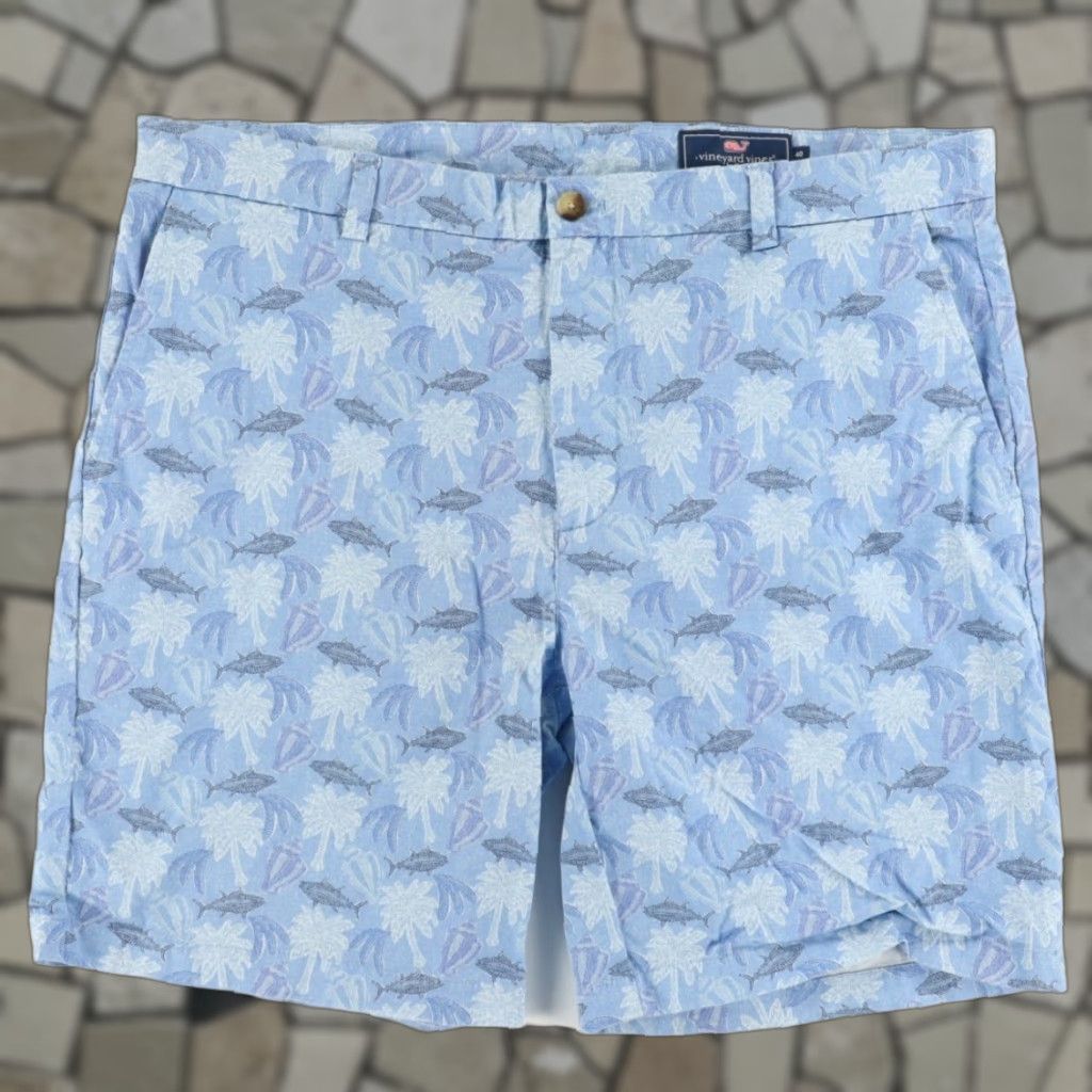 Vineyard Vines Vineyard Vines Stretch Breaker Tuna Cotton Twill Chino Shorts Blue Men's 40 Size US 40 / EU 56 - 1 Thumbnail