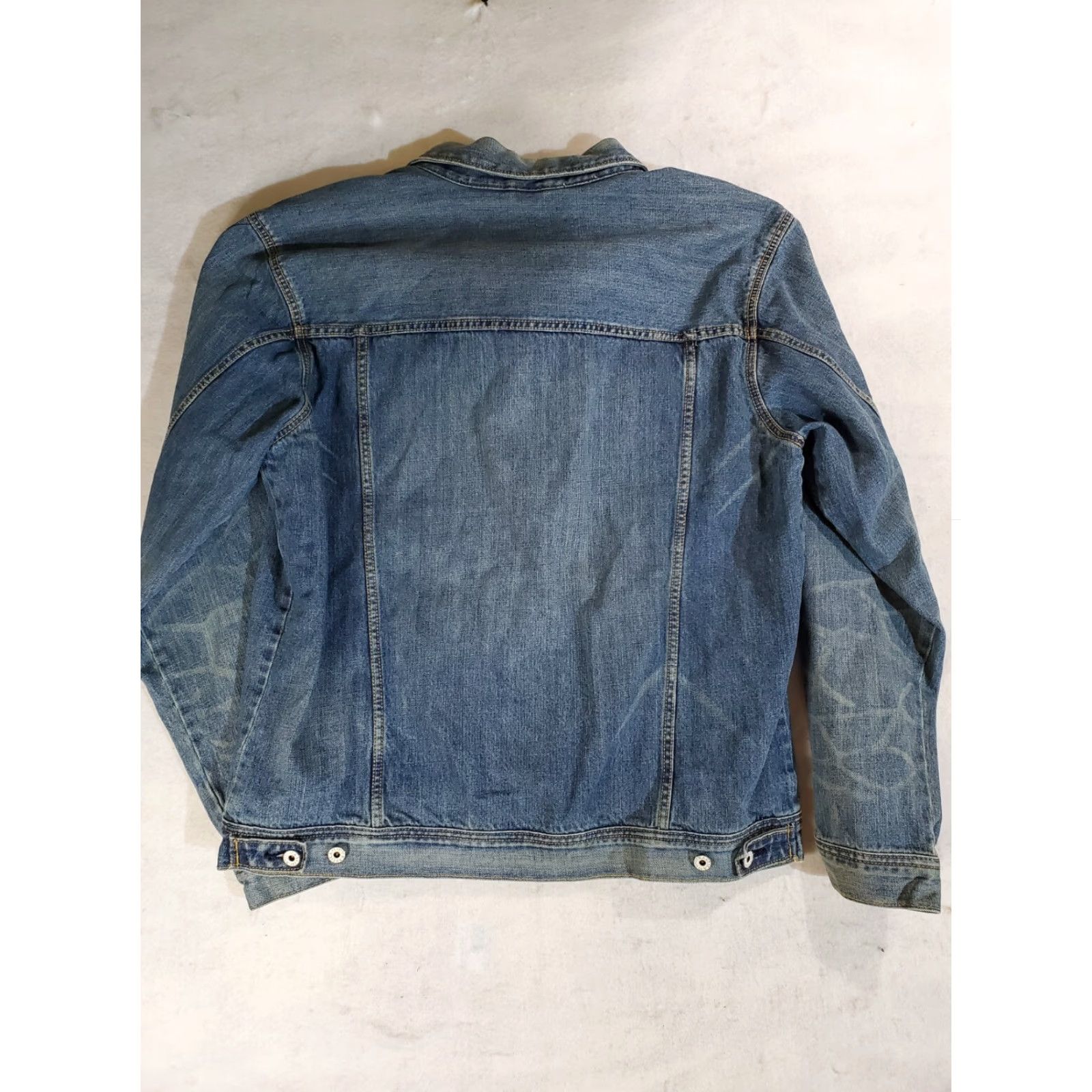 Nautica VINTAGE Nautica Denim Trucker Jacket Plaid Flannel Lined Mens 2XL Distressed Jacket Size US XXL / EU 58 / 5 - 5 Thumbnail