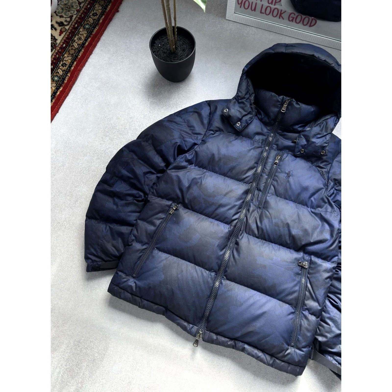 Polo Ralph Lauren VINTAGE Polo Ralph Lauren Performance Navy Blue Down Puffer Jacket M Men Camouflage Nylon 90s City Designer Streetwear Winter Full Zip Pockets Size US M / EU 48-50 / 2 - 3 Thumbnail