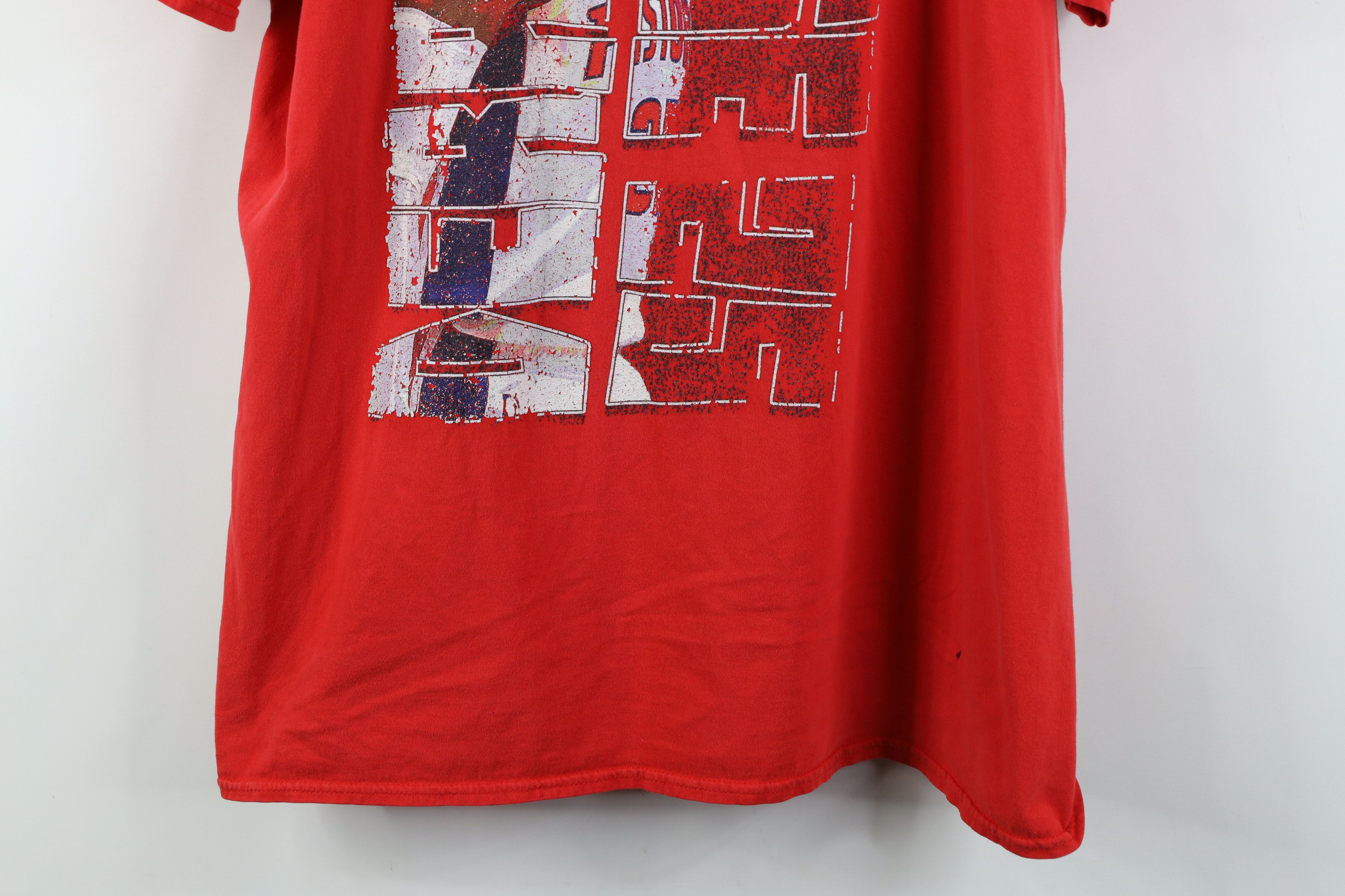 Vintage Y2K Derrick Rose Detroit Pistons Basketball T-Shirt Red #25 Size US XXL / EU 58 / 5 - 3 Thumbnail