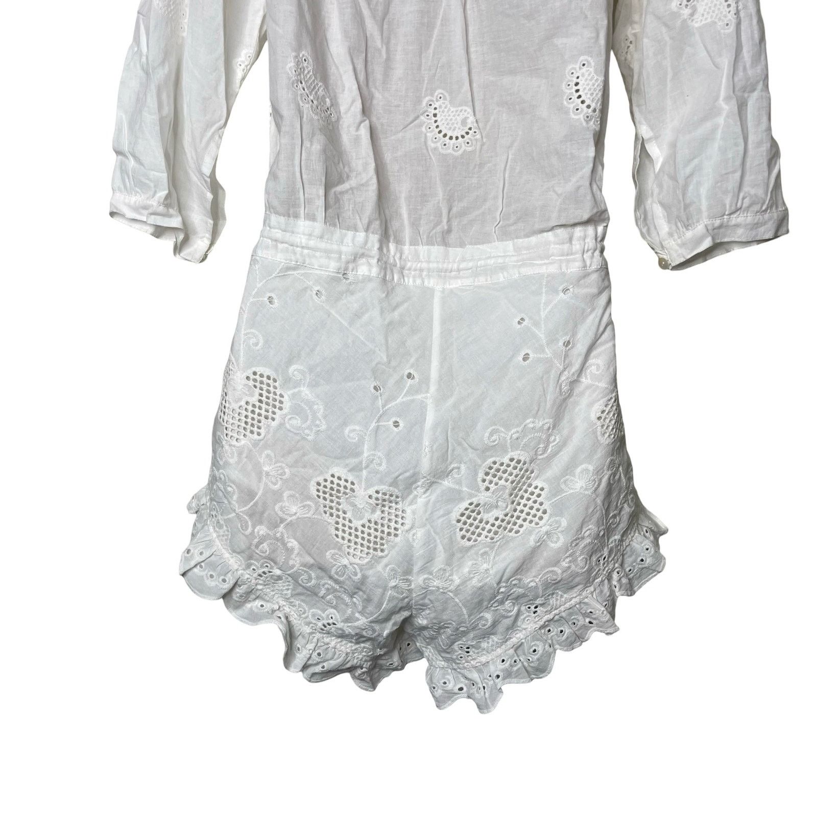 Spell SPELL Casablanca Playsuit MINI ROMPER in White SZ S Size 26" / US 2 / IT 38 - 6 Thumbnail