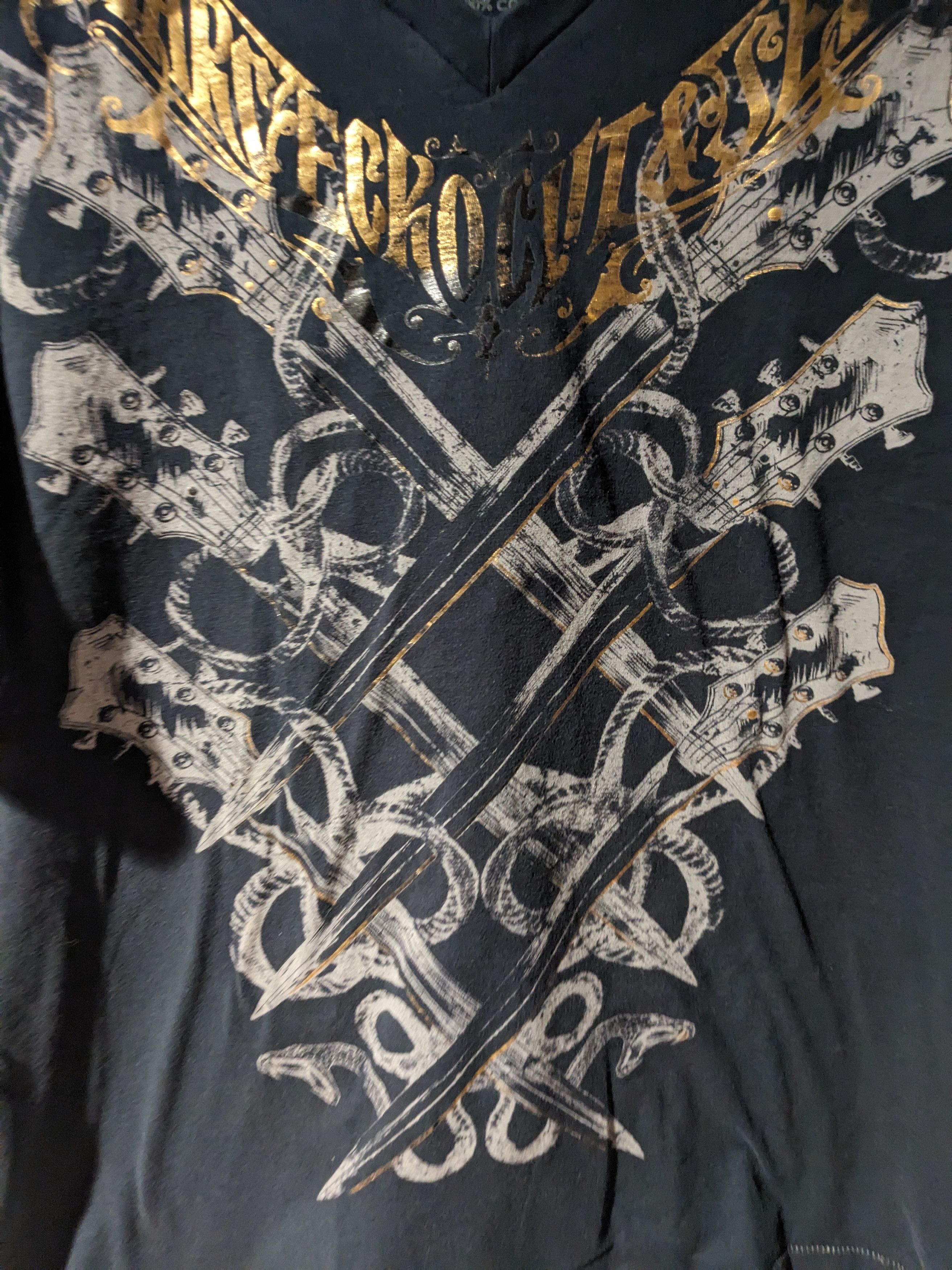 Designer × Marc Ecko Vintage Marc Ecko Cut & Sew Black X-Large T-Shirt Size US XL / EU 56 / 4 - 2 Thumbnail