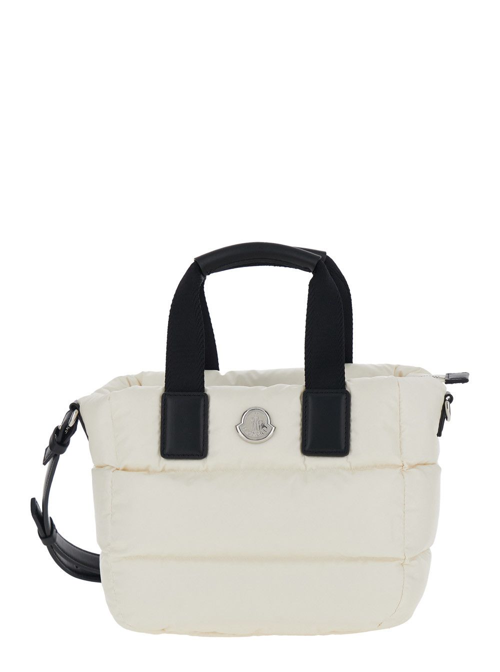 Moncler Handbag 'Karadoc' Mini with Adjustable and Removable Shoulder Strap in White Tech Fabric for Women Size ONE SIZE - 1 Thumbnail