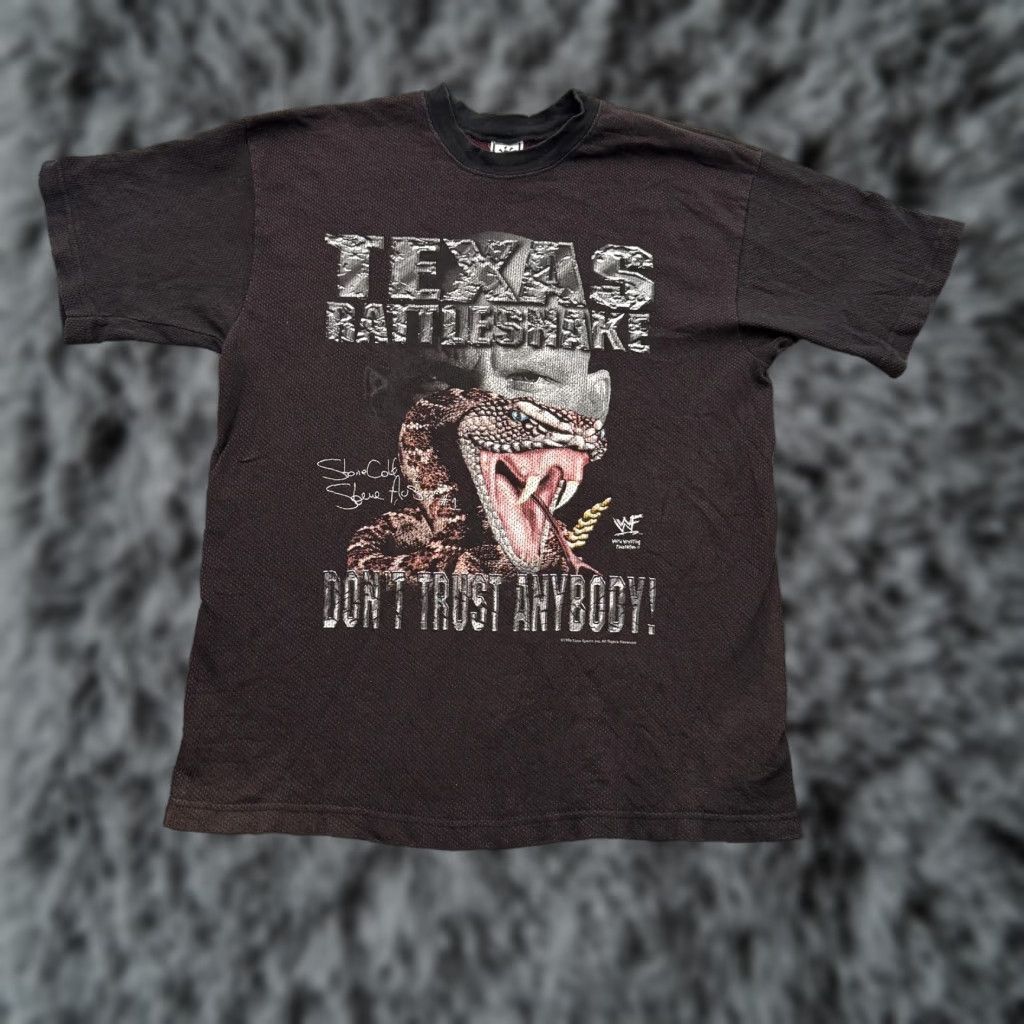 Vintage VINTAGE WWF Stone Cold Steve Austin Shirt Mens Large Black Texas Rattlesnake 90s Size US M / EU 48-50 / 2 - 1 Thumbnail