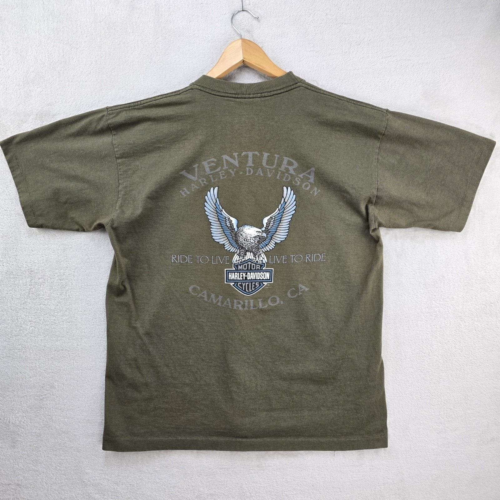 Harley Davidson Vintage Harley Davidson Shirt Large Eagle Single Stitch USA Size US L / EU 52-54 / 3 - 1 Thumbnail