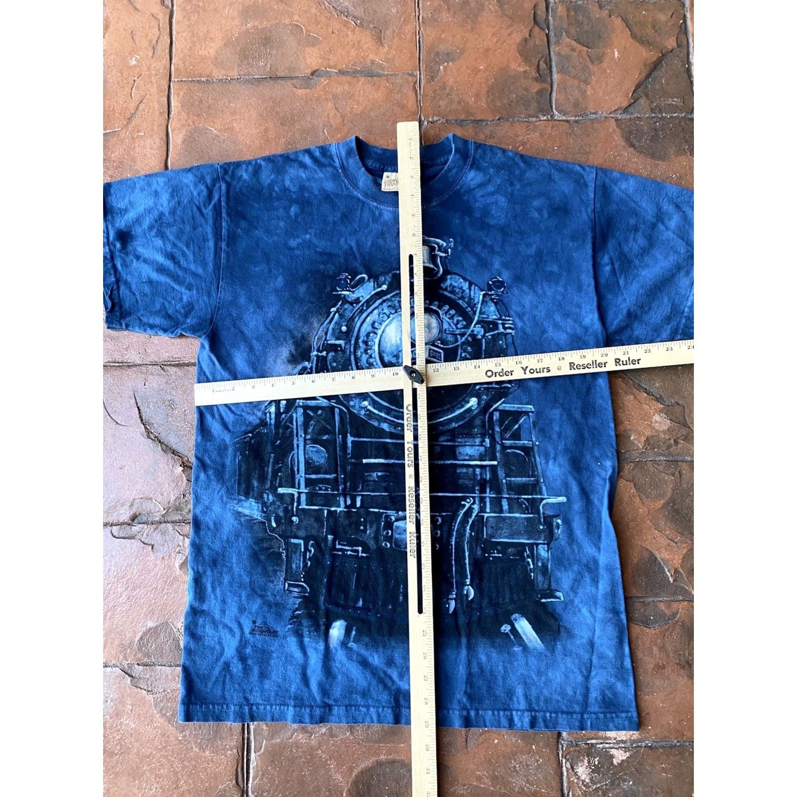 The Mountain VINTAGE The Mountain Railroad Train Ted Blalock Tie Dye T-Shirt M Blue Cotton Logo Crew Neck Short Sleeve Mens 90s Nature Outdoor graphic print Size US M / EU 48-50 / 2 - 4 Thumbnail