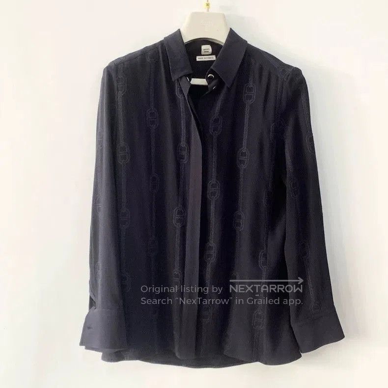 Hermes Hermes Navy Blue Shirt Size 34. Size US XS / EU 42 / 0 - 2 Thumbnail